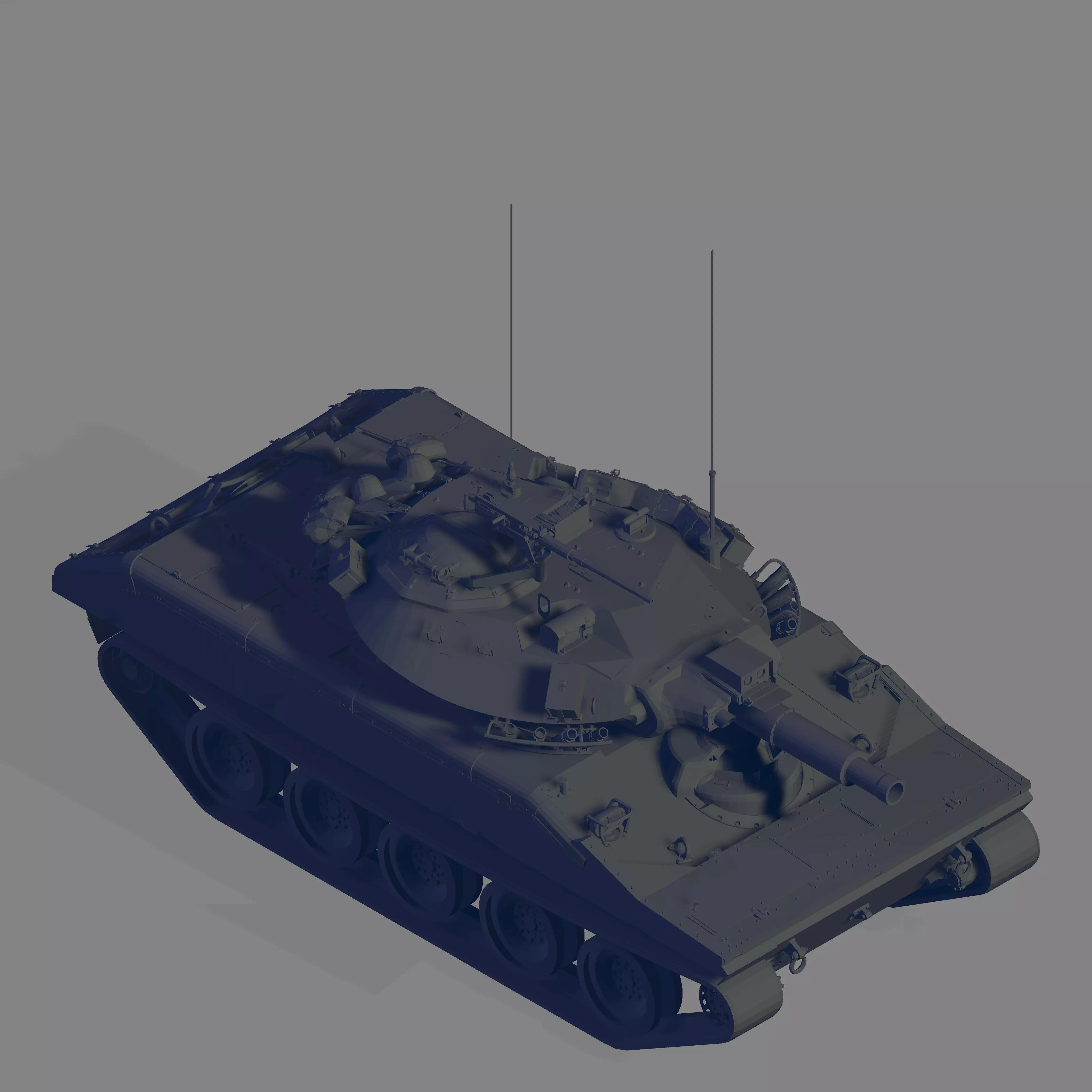 M551 Tank 3D model_0