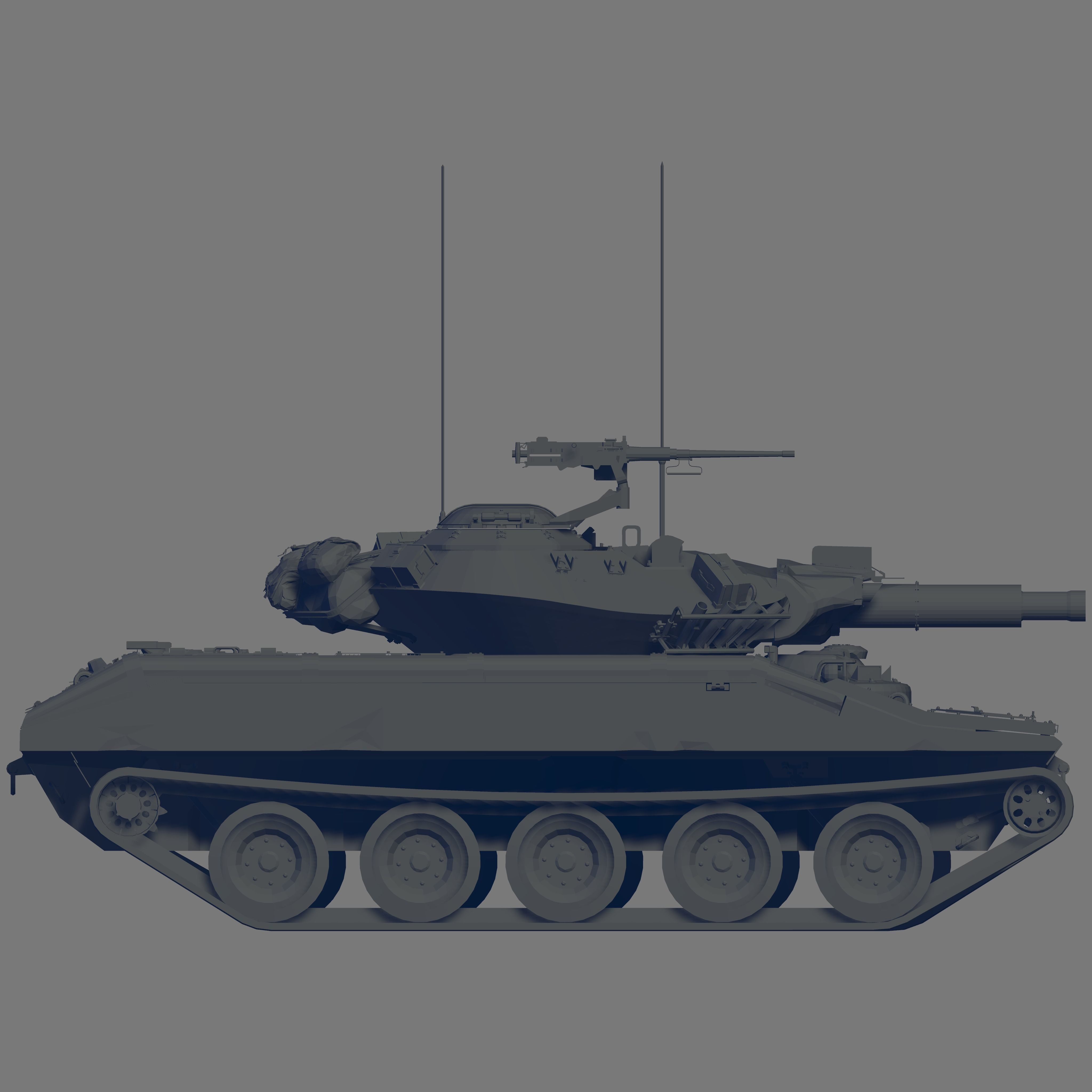 M551 Tank 3D model_3