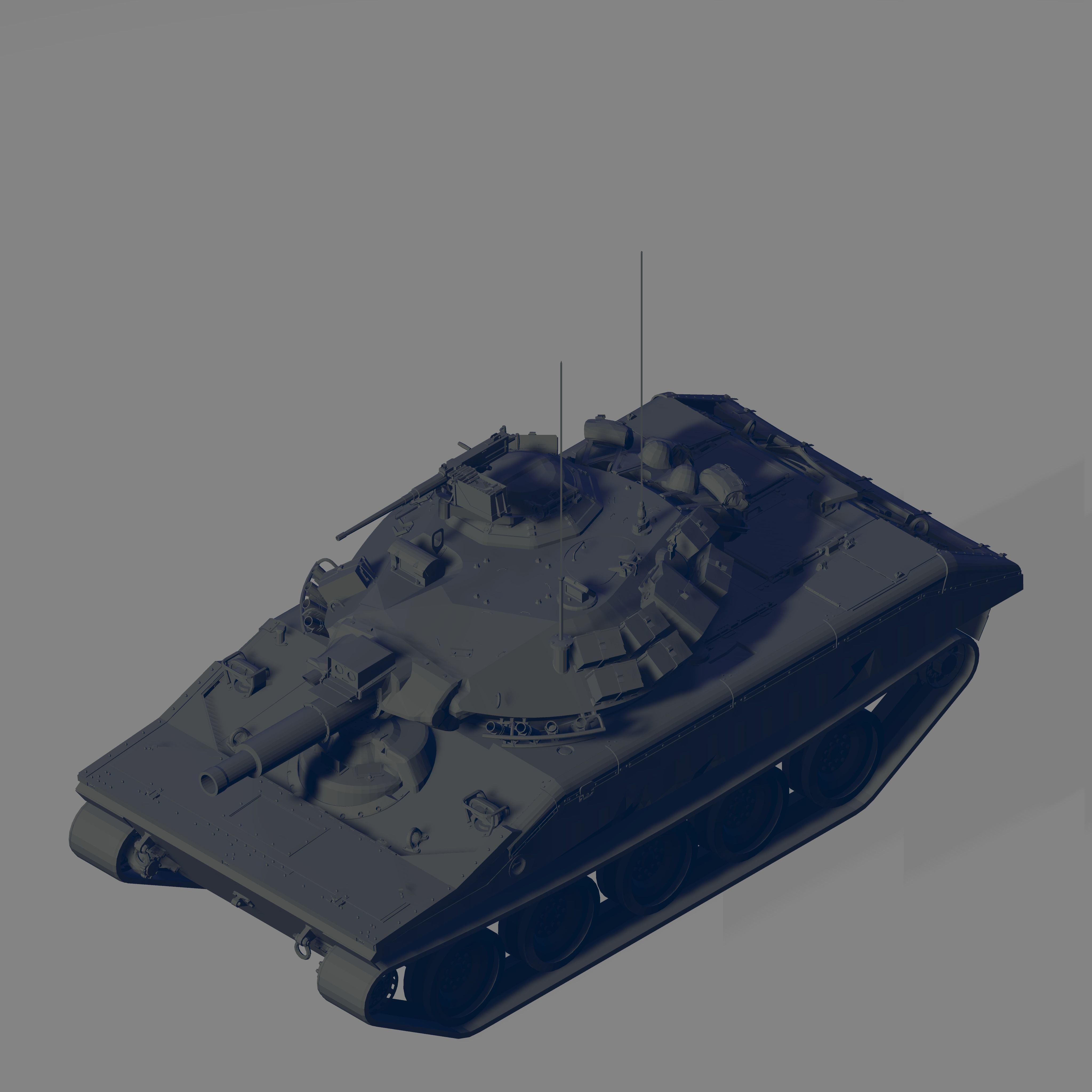 M551 Tank 3D model_1