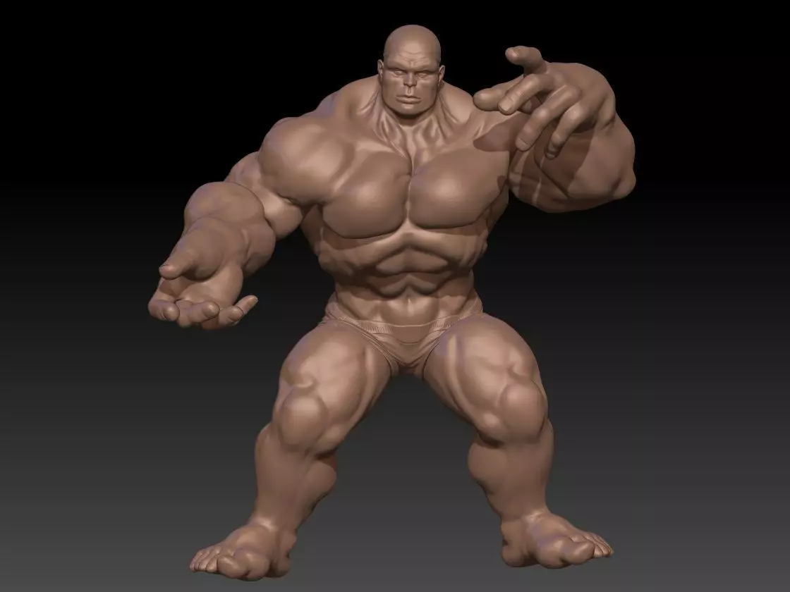 Strongman pose atack STL 3D print model_0