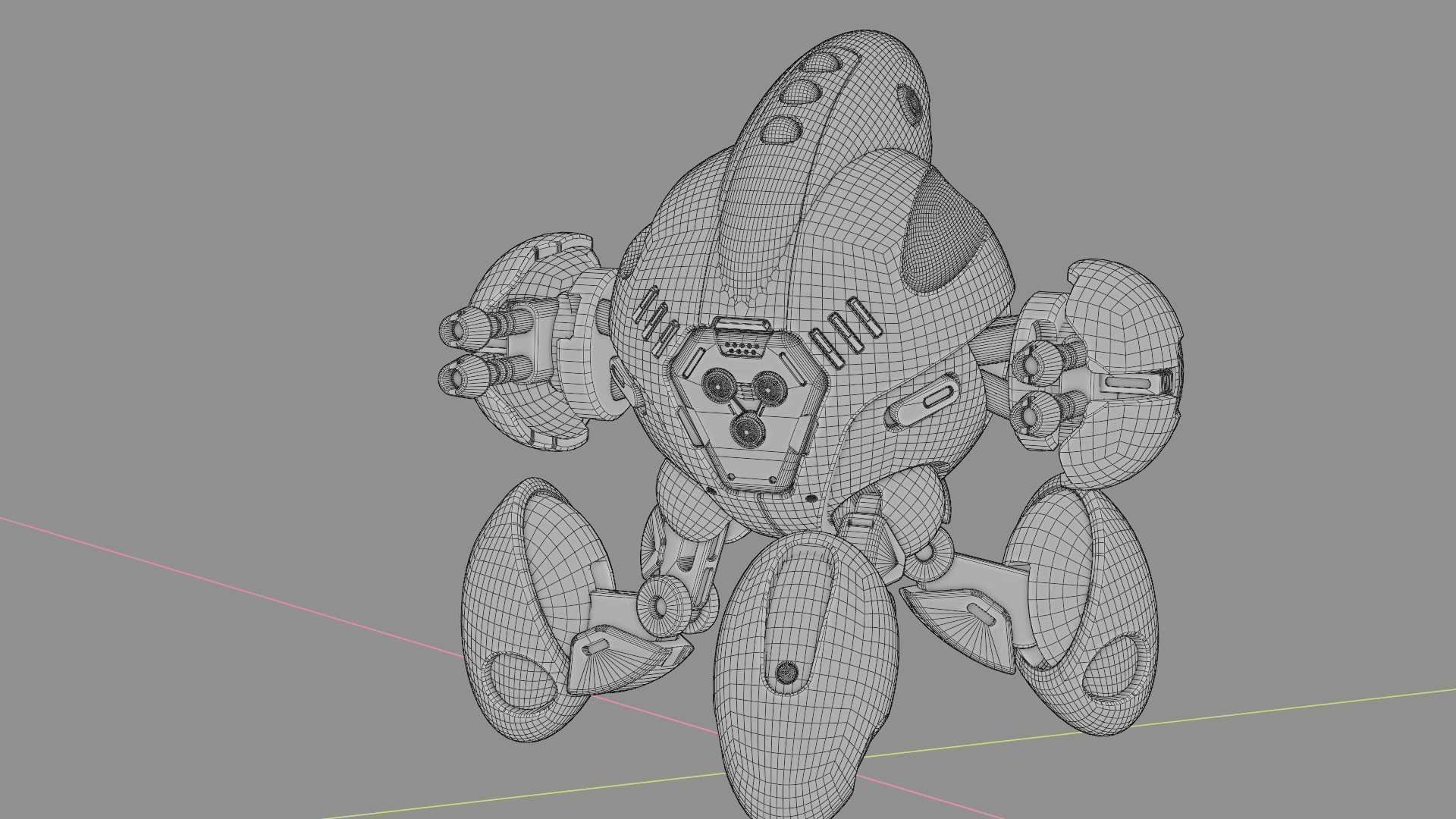 BATTLE DROID GREENGEM   RIGGED 3D model_37