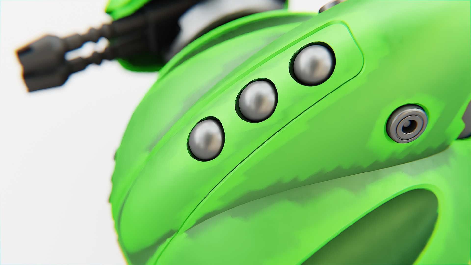 BATTLE DROID GREENGEM   RIGGED 3D model_23