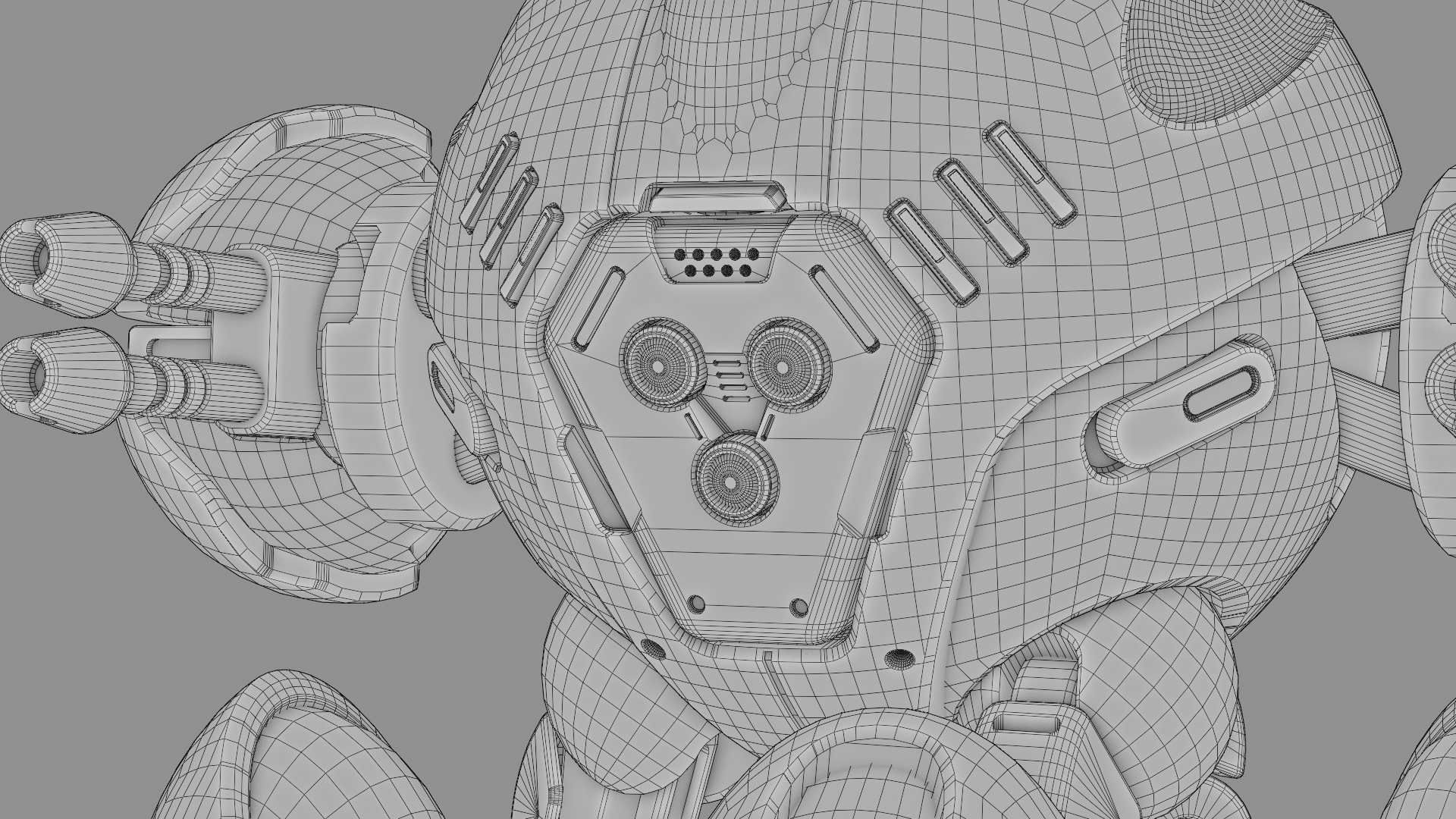 BATTLE DROID GREENGEM   RIGGED 3D model_41