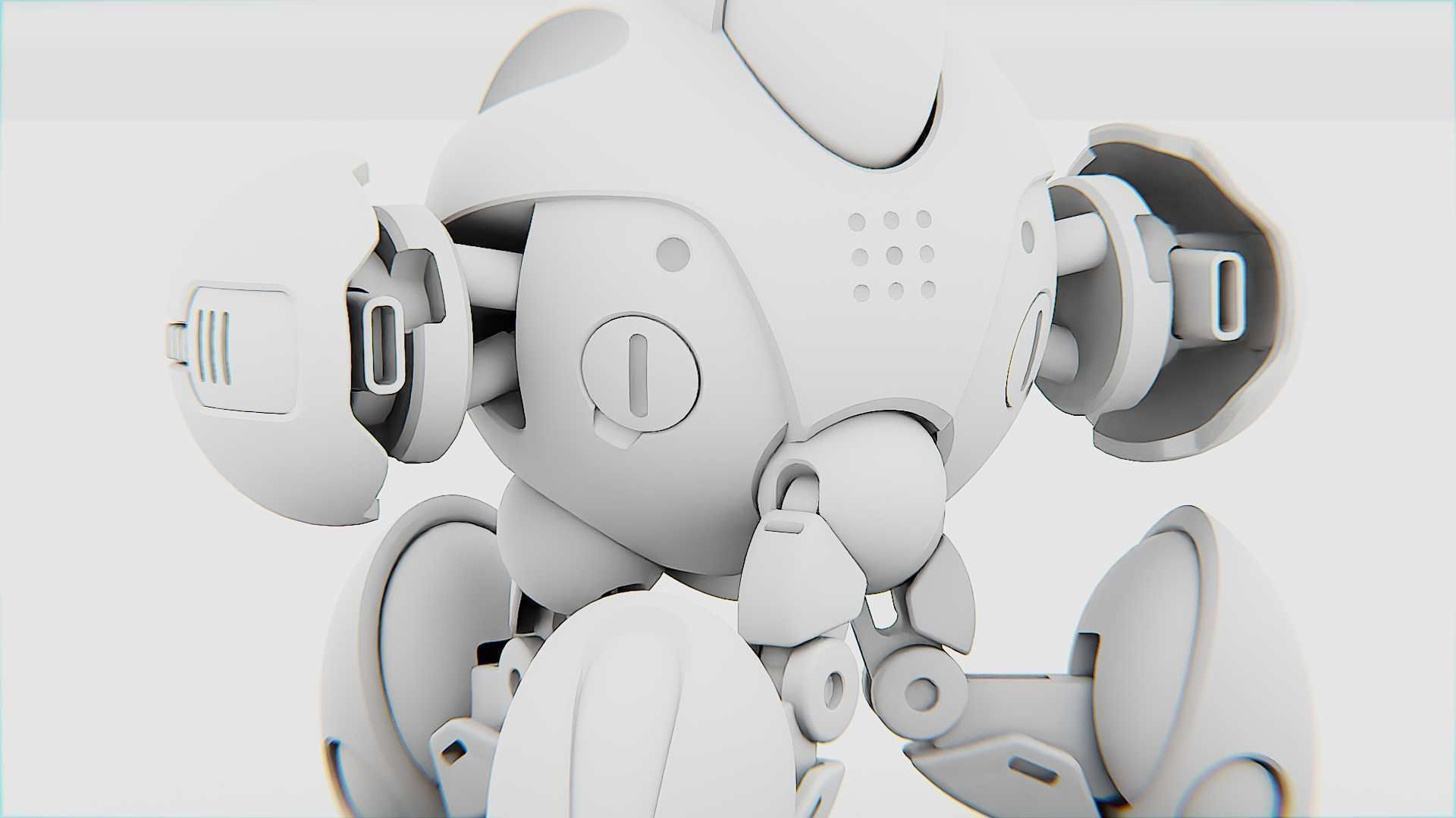 BATTLE DROID GREENGEM   RIGGED 3D model_33