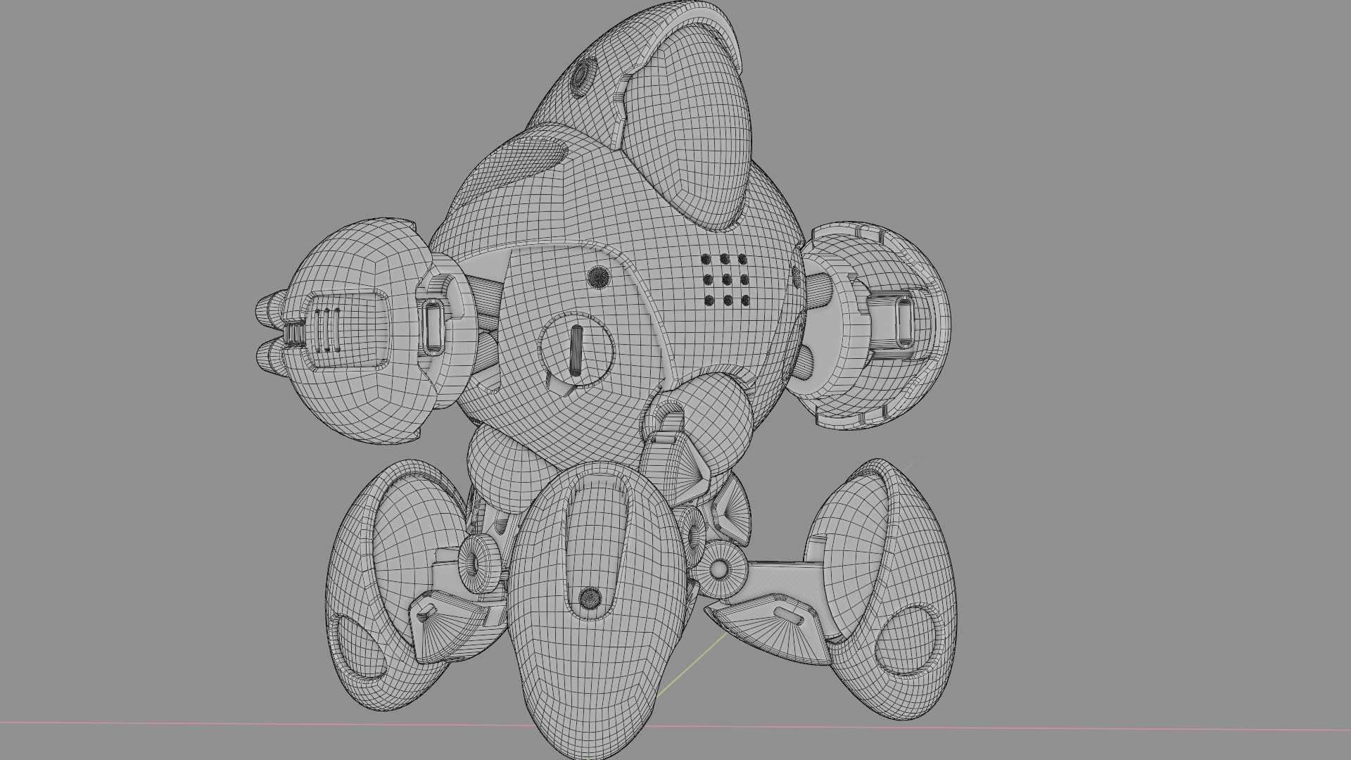 BATTLE DROID GREENGEM   RIGGED 3D model_39