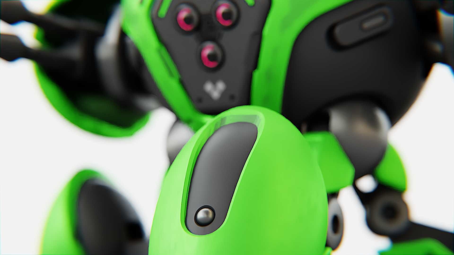 BATTLE DROID GREENGEM   RIGGED 3D model_25