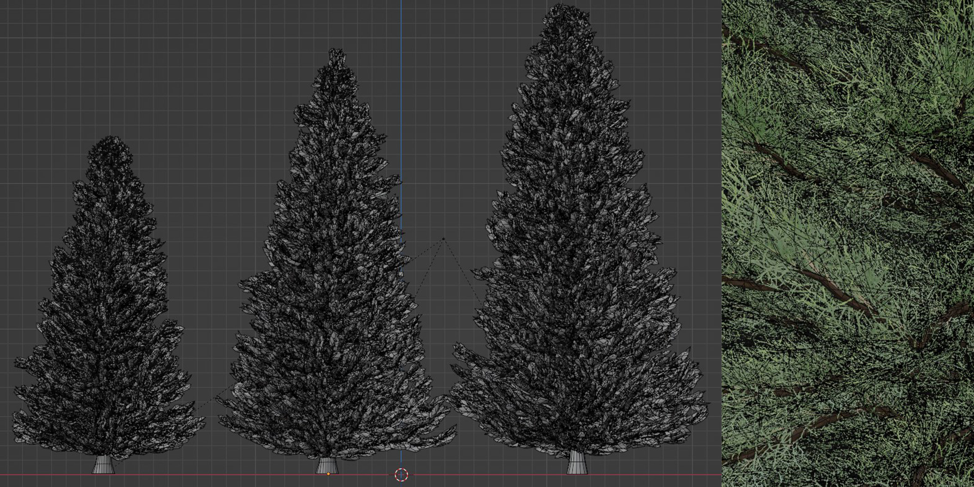pine trees collection vol 22-Blender 3D model_7