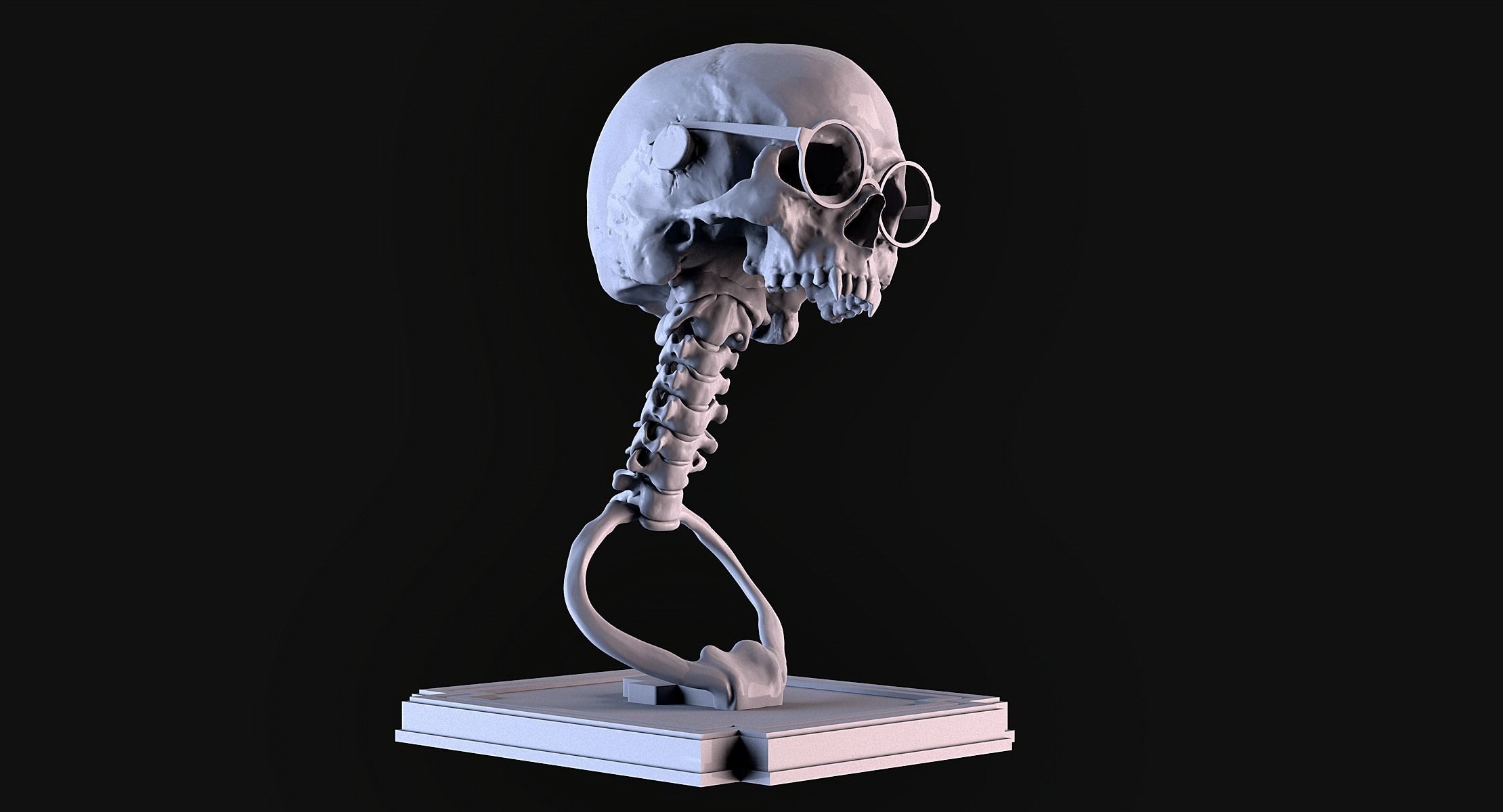 Vampire Skull 3D print model_2