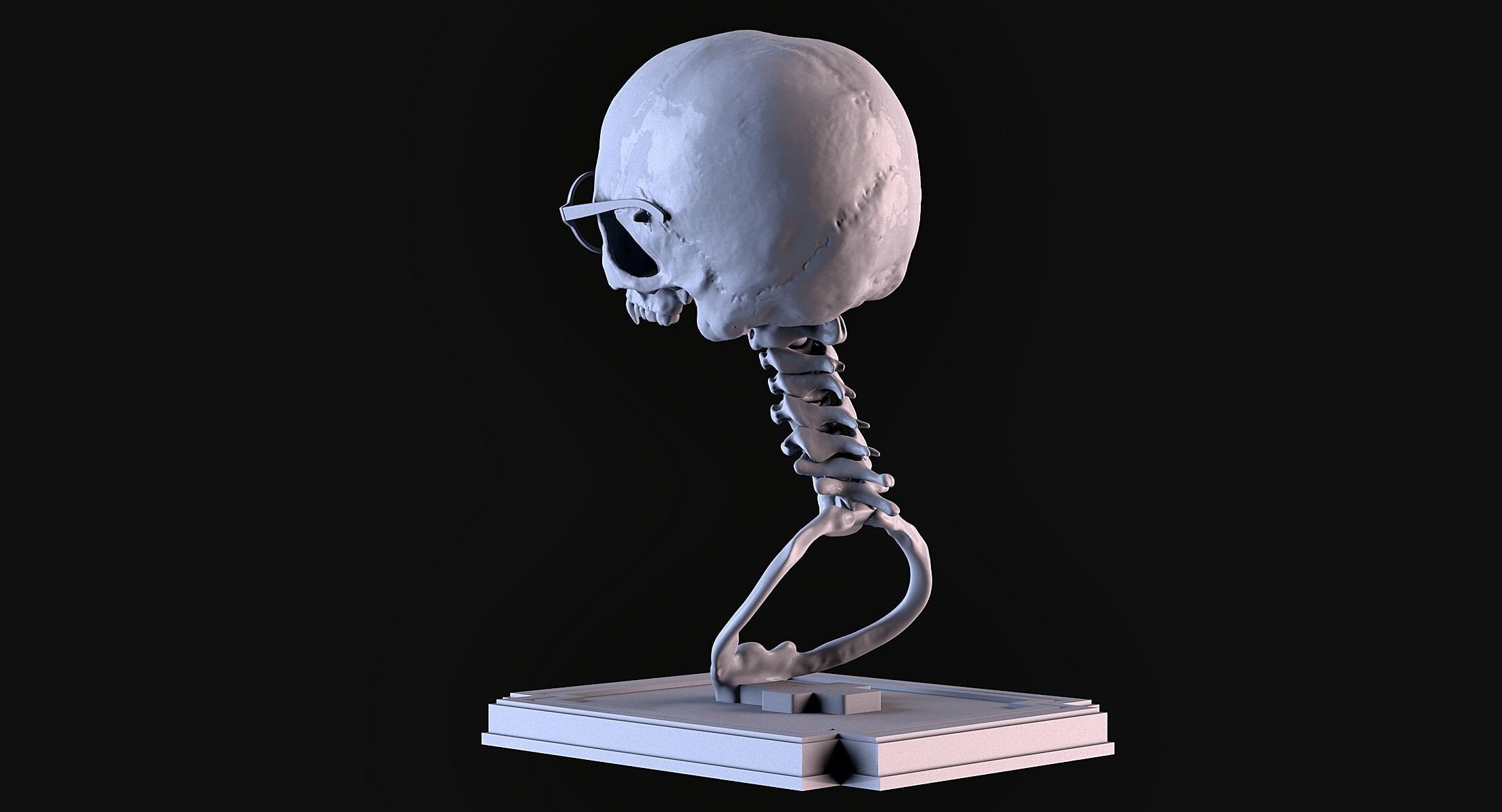 Vampire Skull 3D print model_6