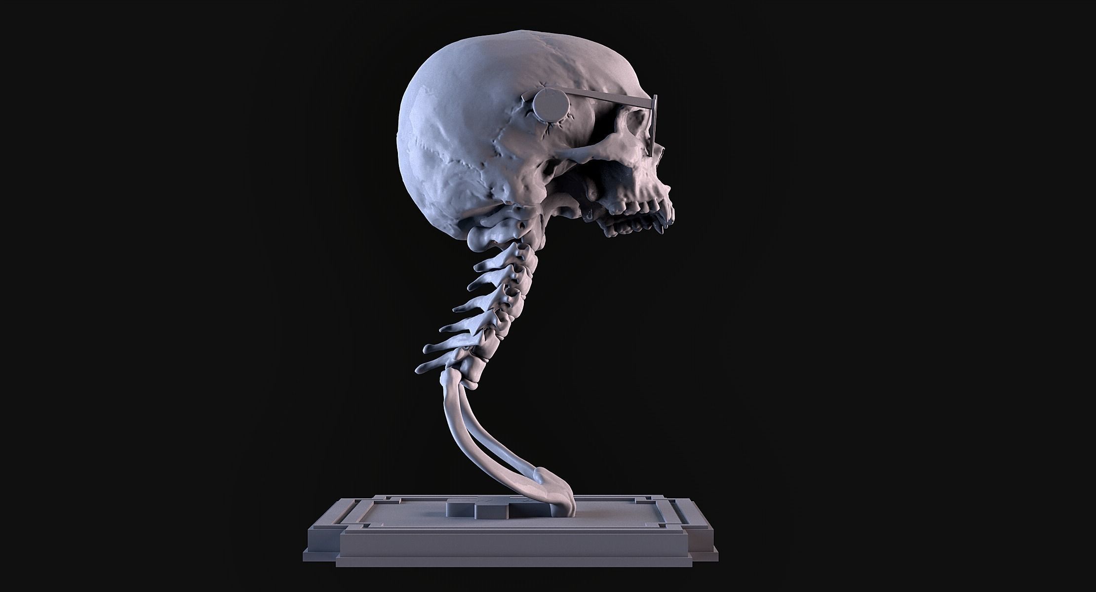 Vampire Skull 3D print model_3