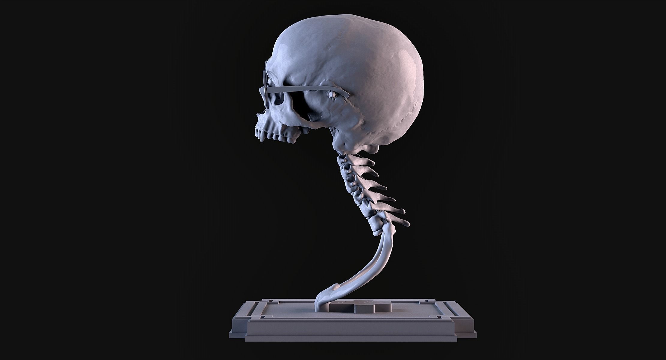 Vampire Skull 3D print model_7