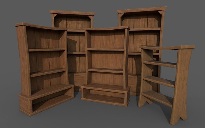 BookCase Low-poly 3D model