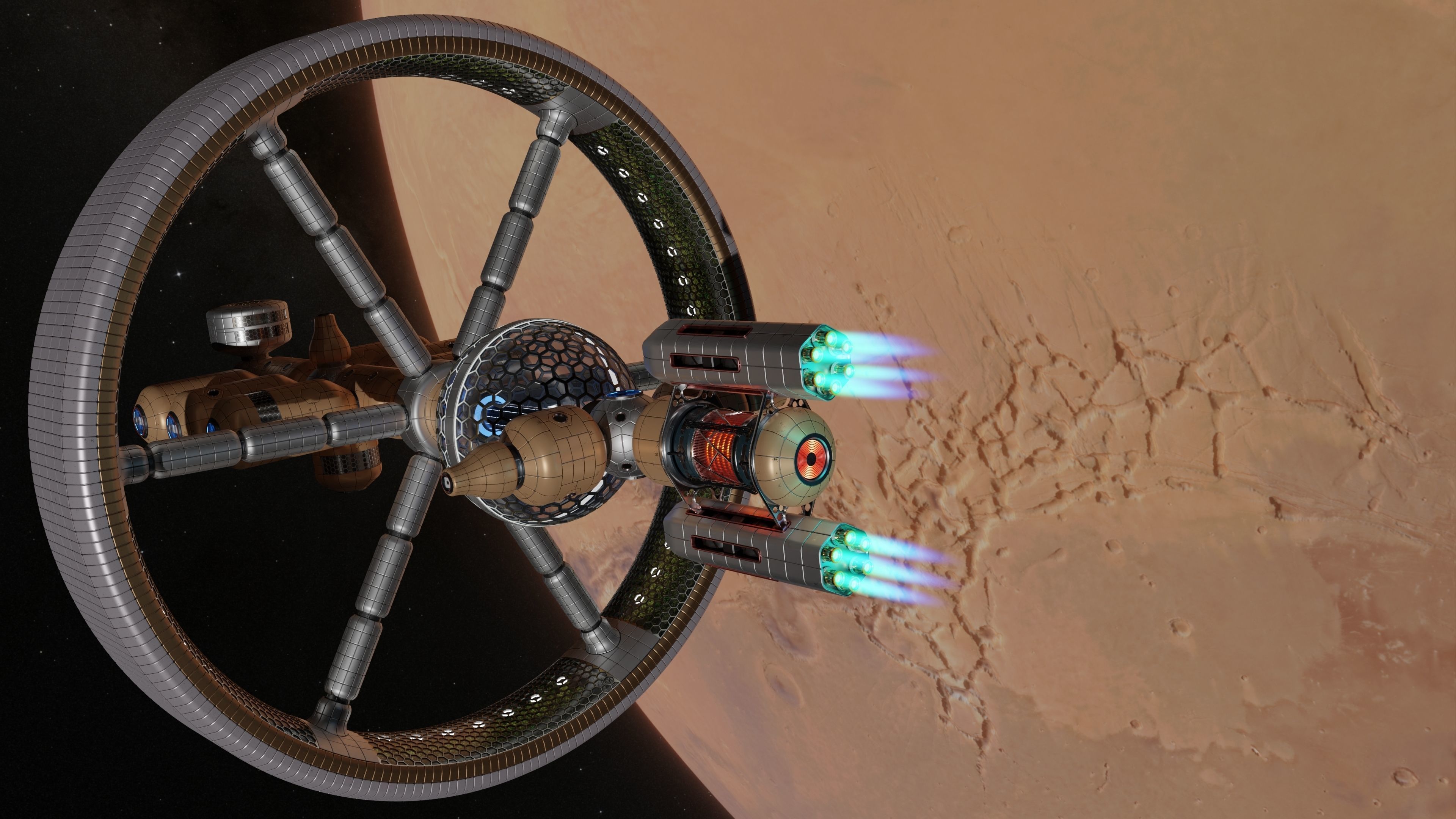 Artificial Gravity Space Ship 3D model_12