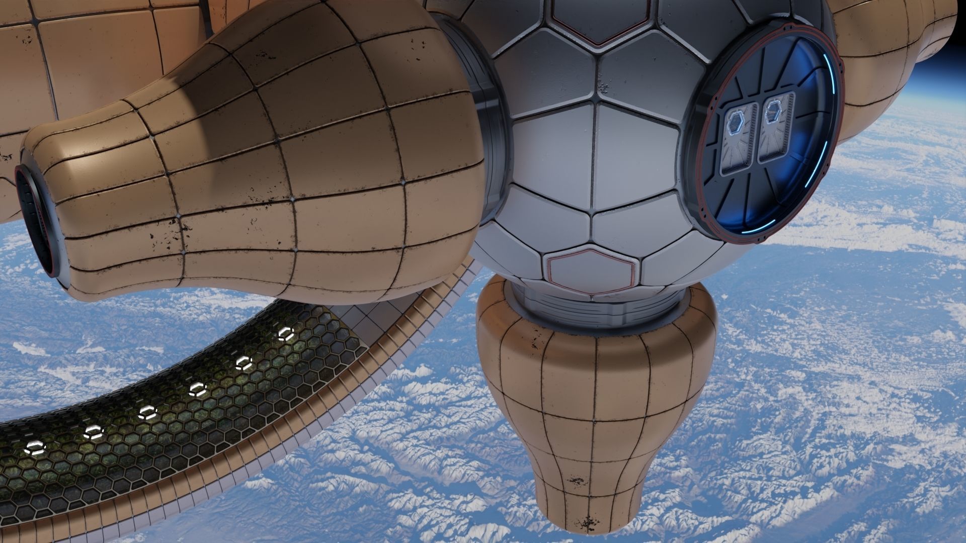 Artificial Gravity Space Ship 3D model_6