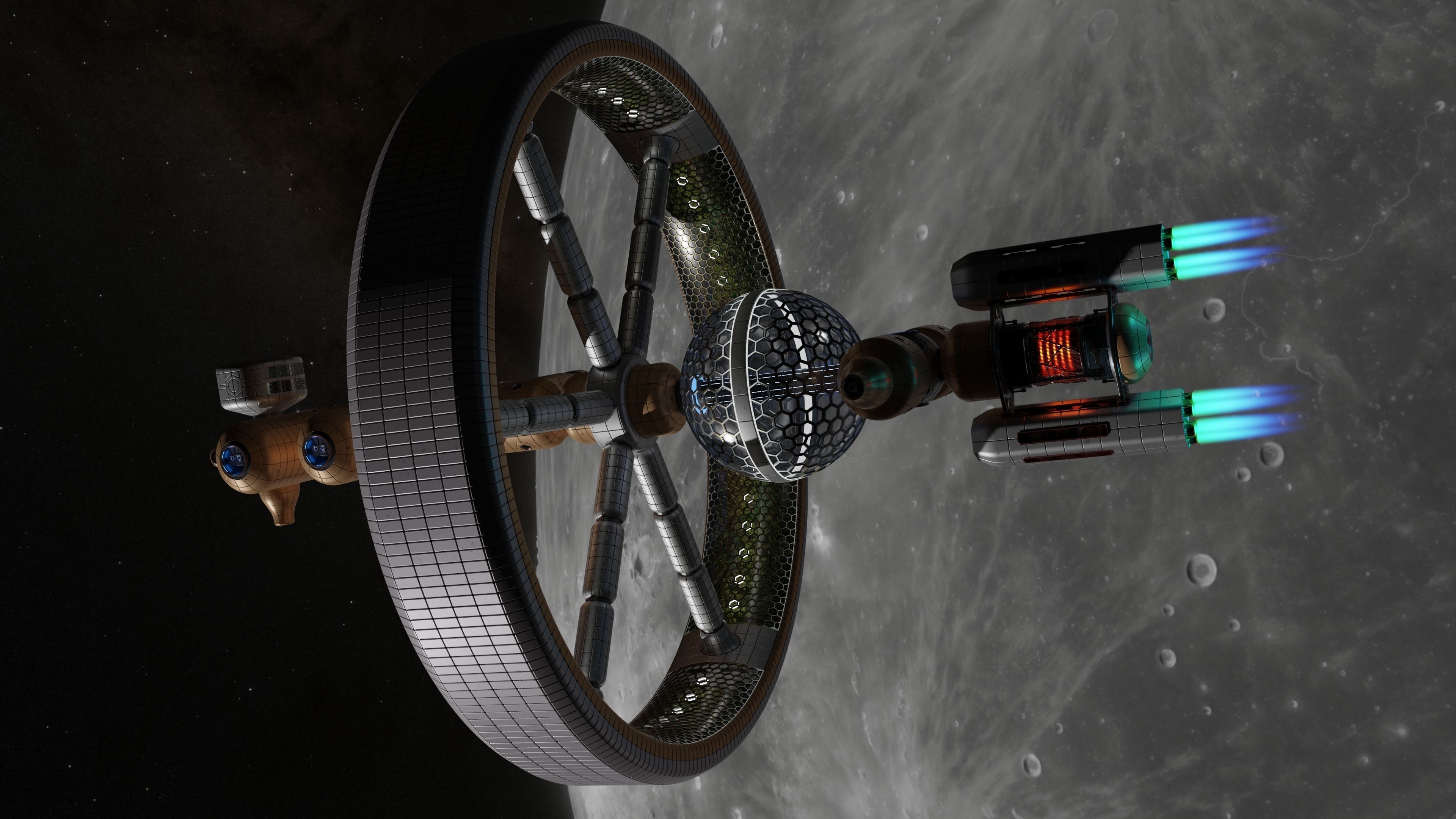 Artificial Gravity Space Ship 3D model_4