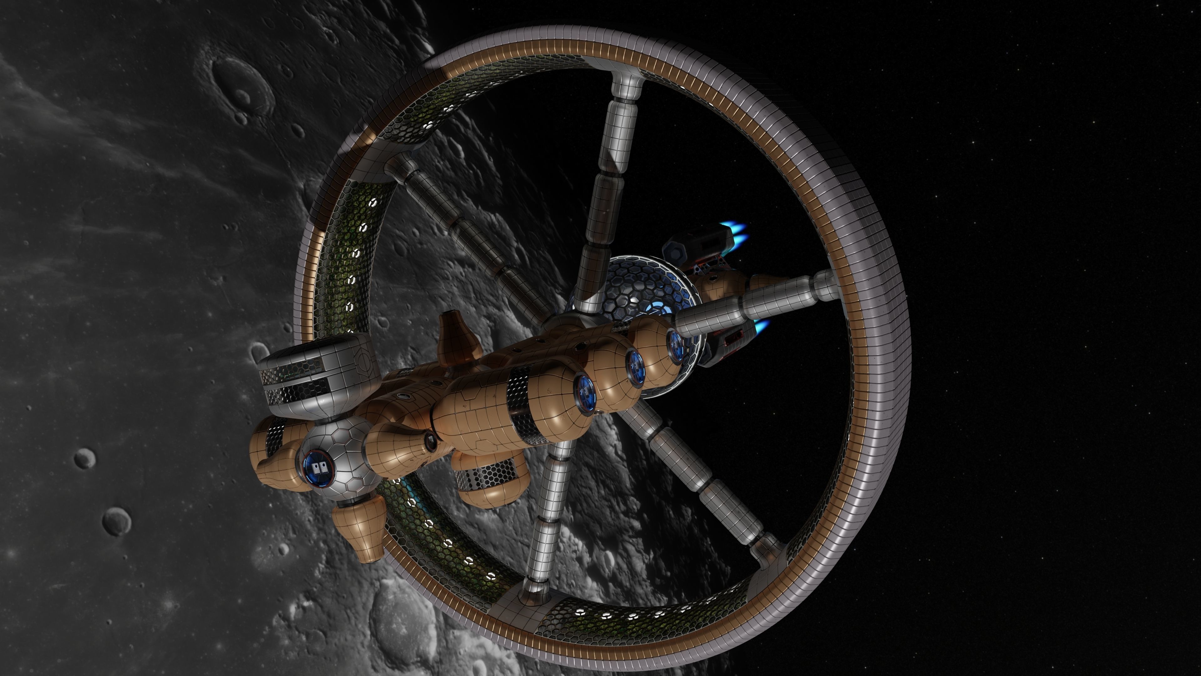 Artificial Gravity Space Ship 3D model_3