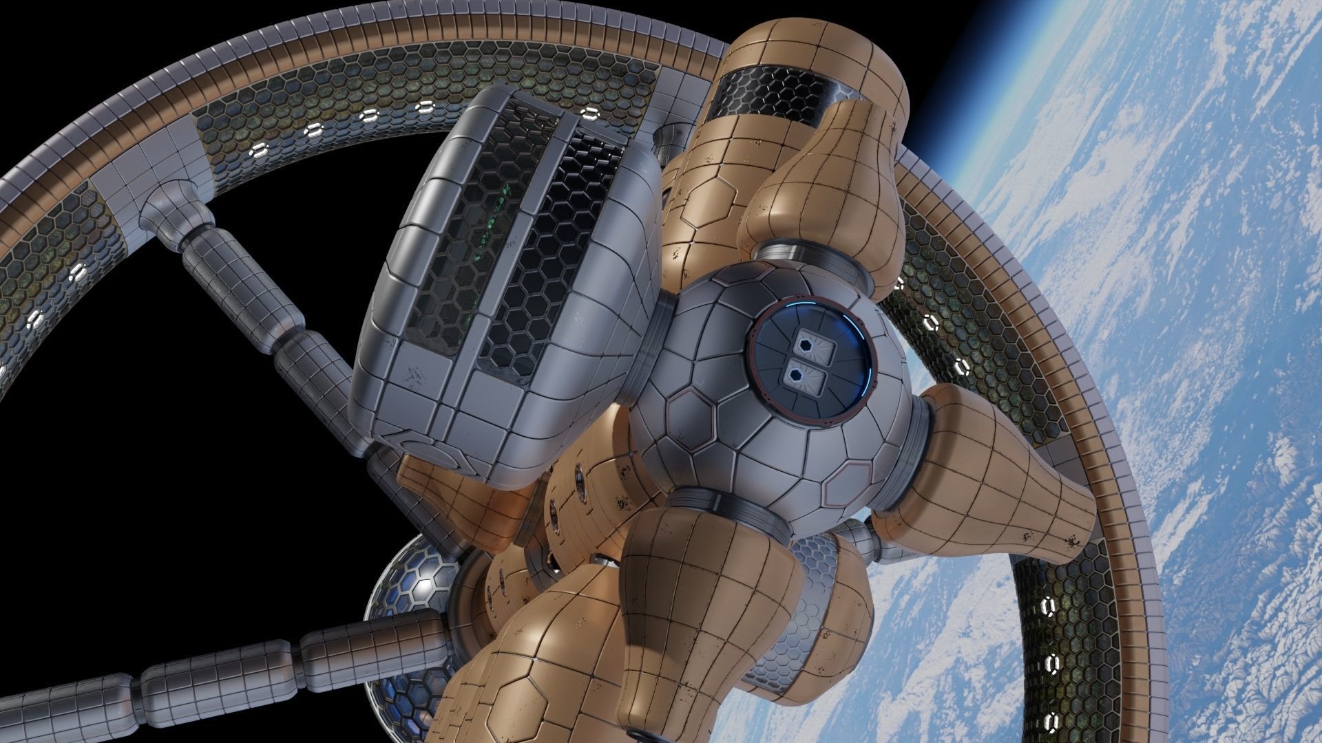 Artificial Gravity Space Ship 3D model animated | CGTrader