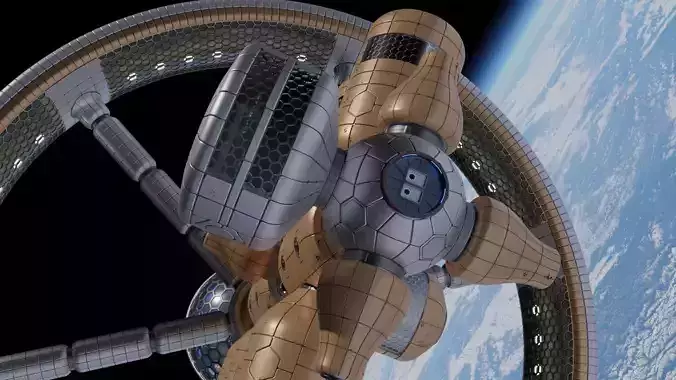 Artificial Gravity Space Ship 3D model