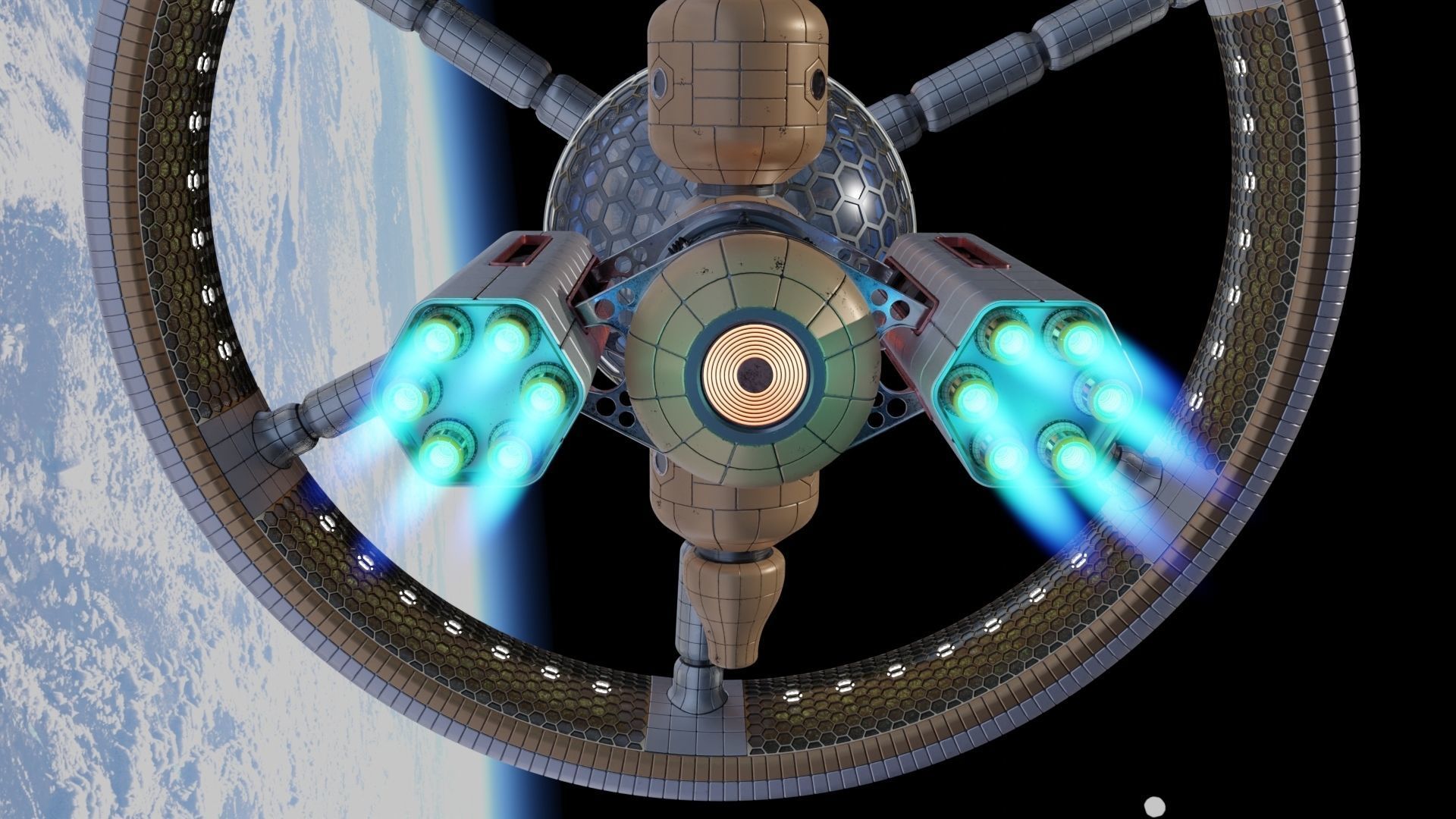 Artificial Gravity Space Ship 3D model_9