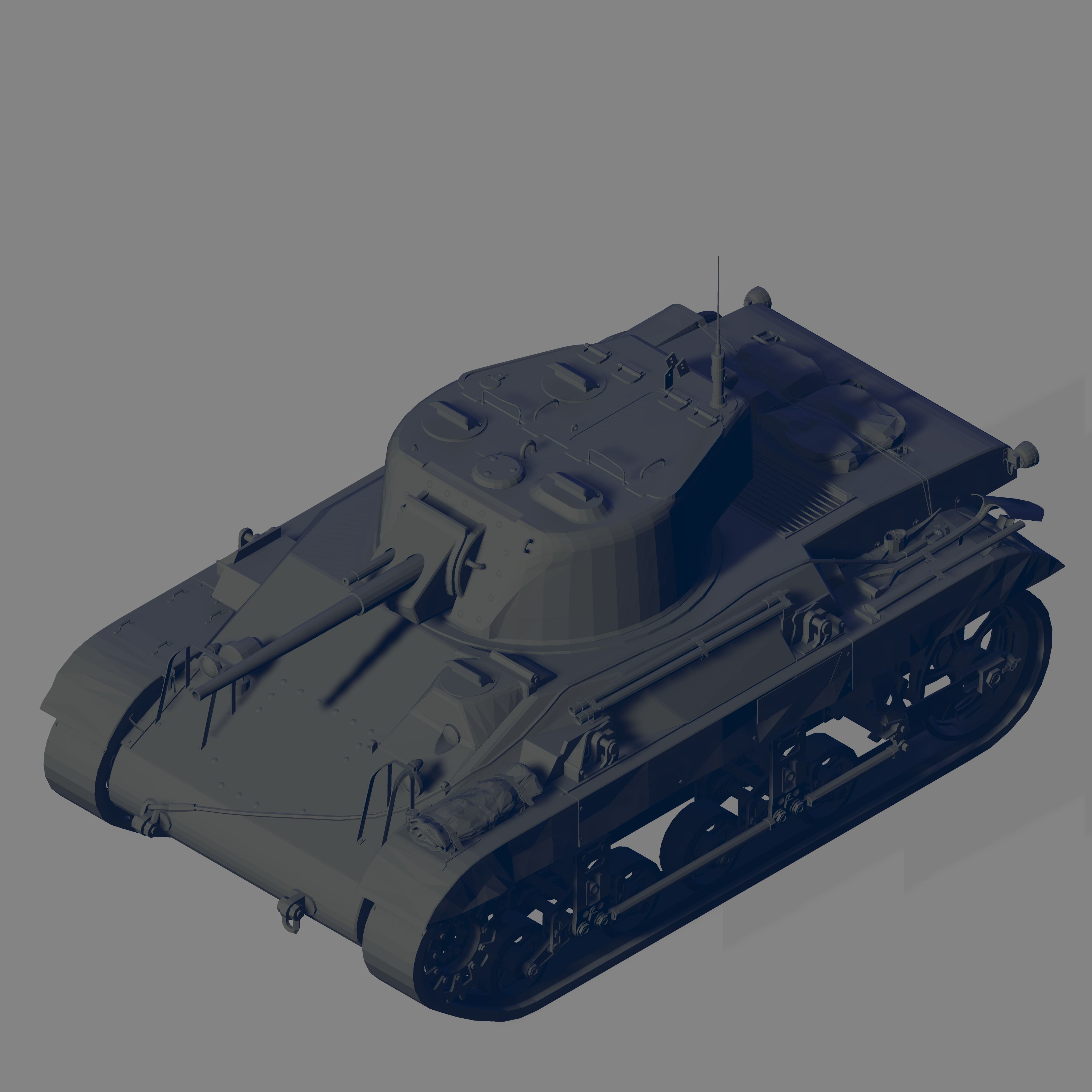 M22 Tank 3D model_1