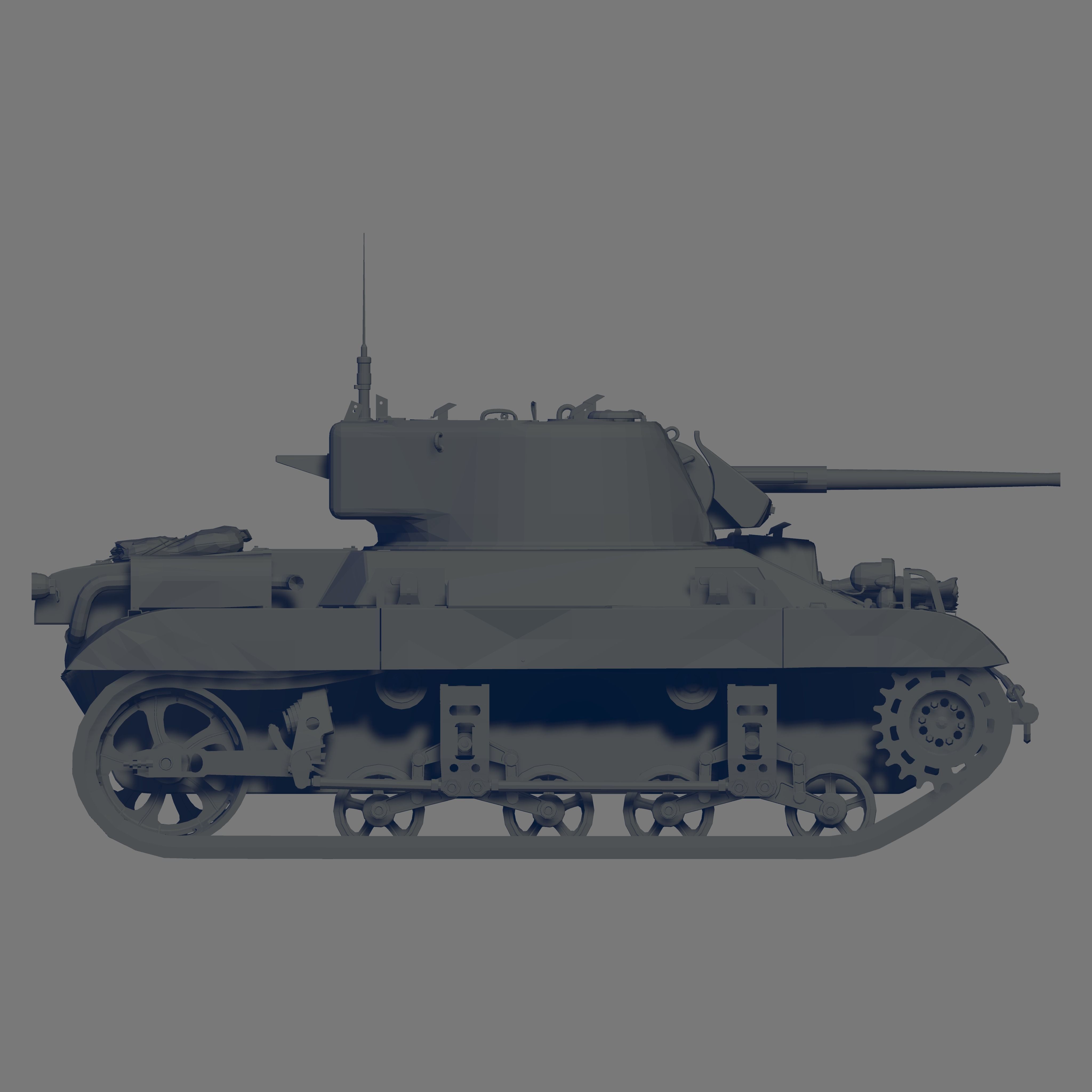 M22 Tank 3D model_3