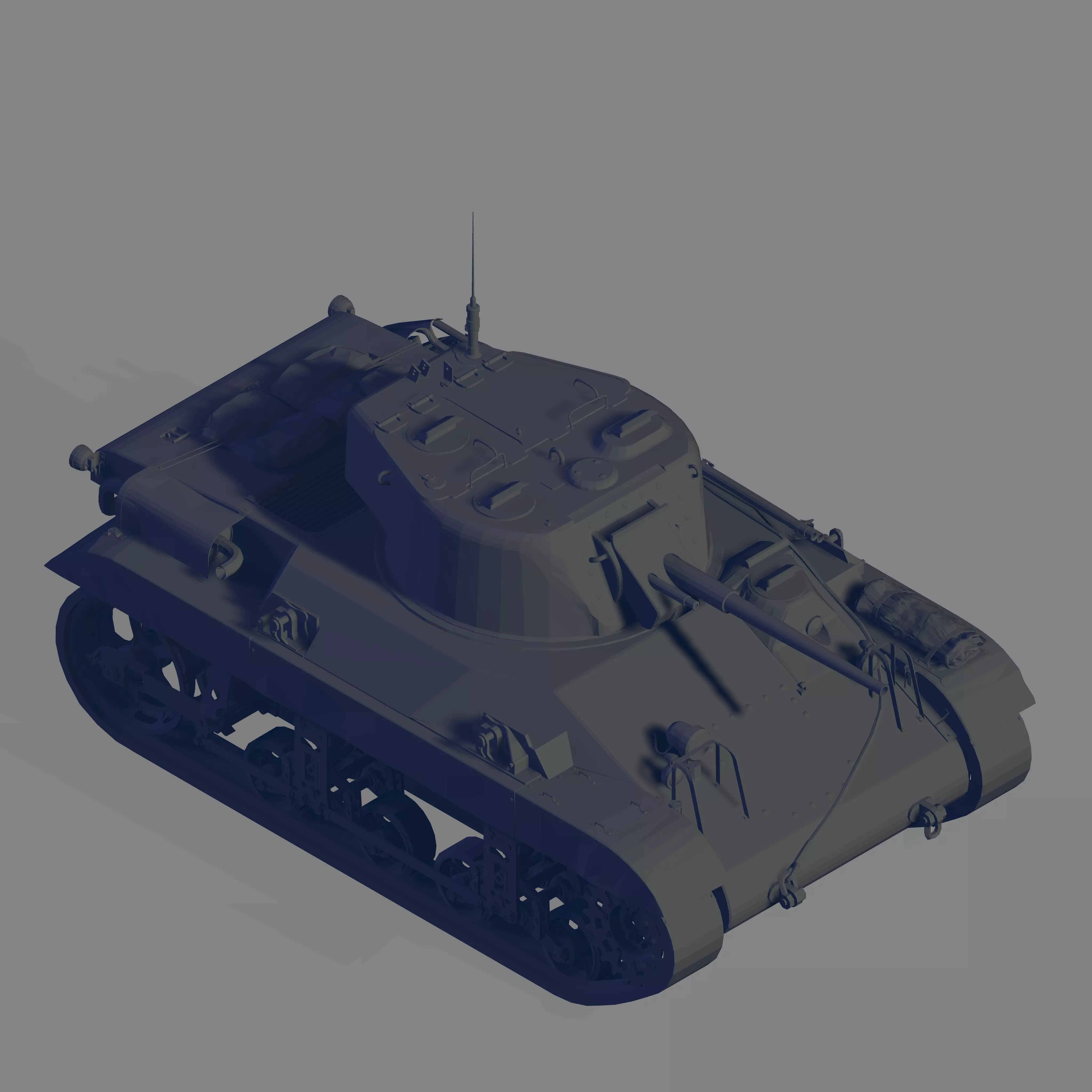 M22 Tank 3D model_0