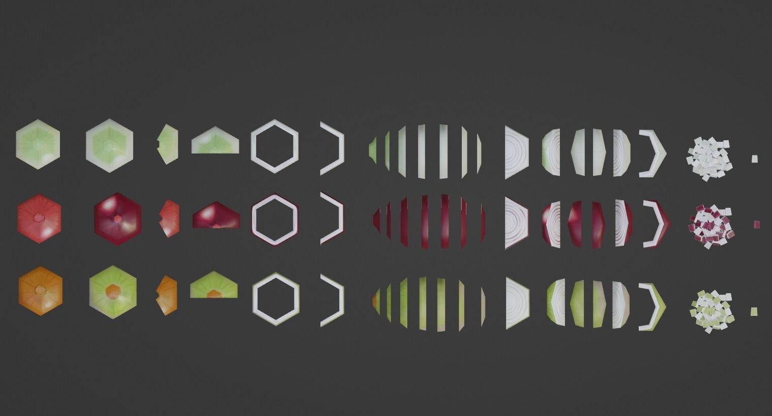 Onion growing and cooking set Low-poly 3D model_20