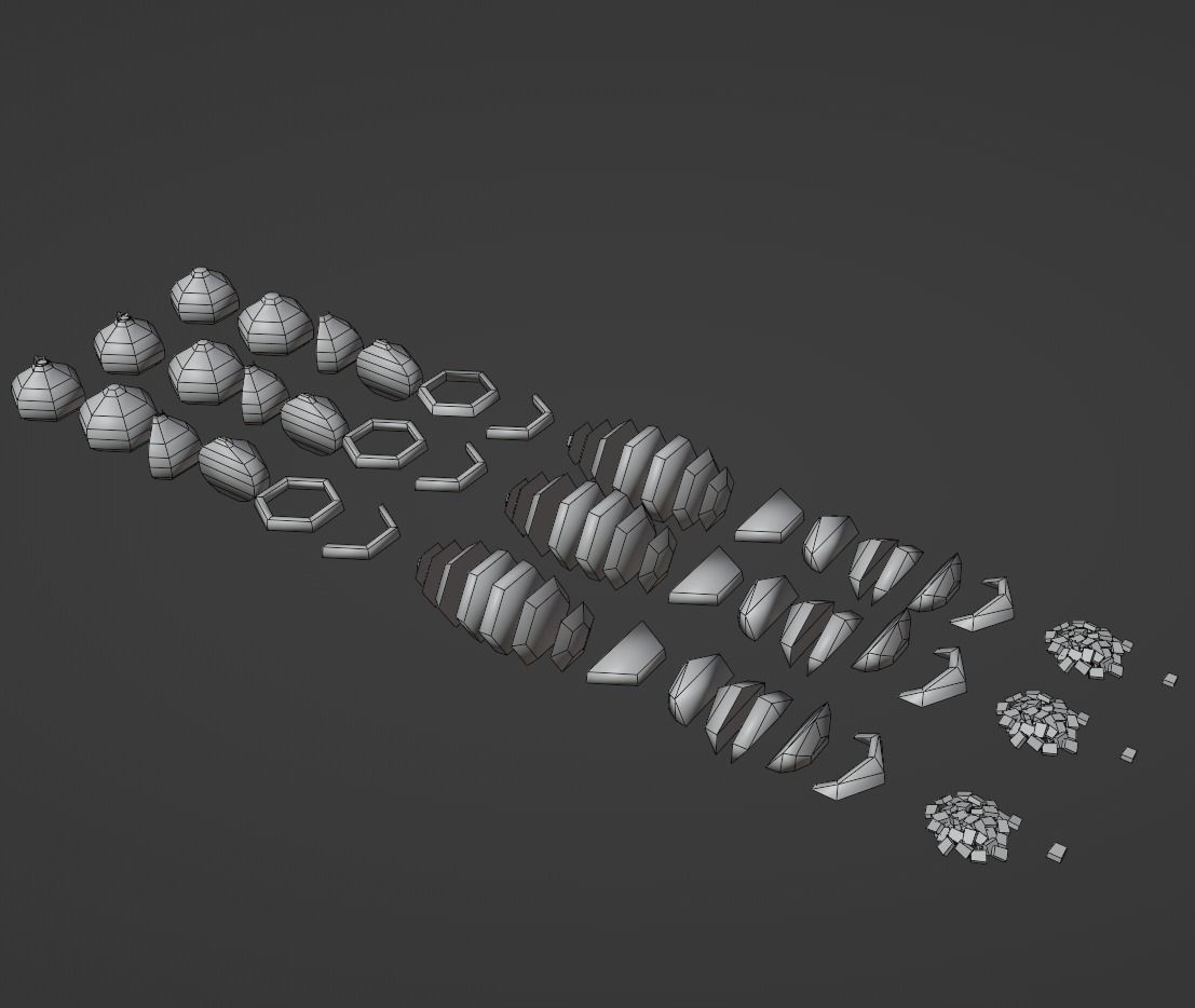 Onion growing and cooking set Low-poly 3D model_16