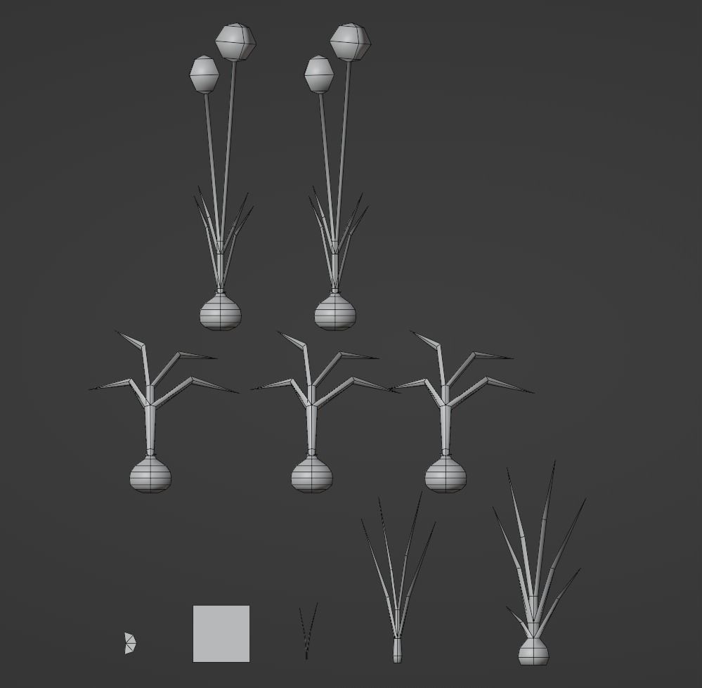 Onion growing and cooking set Low-poly 3D model_13