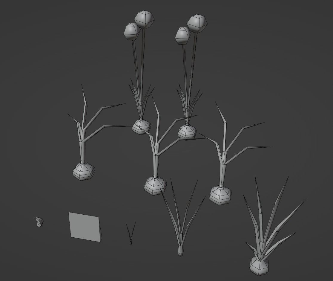 Onion growing and cooking set Low-poly 3D model_7