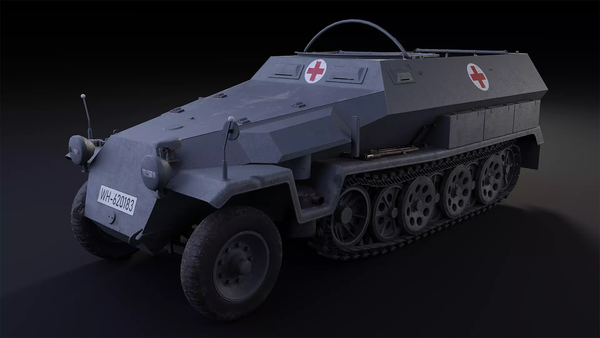 Sd Kfz 251 8 Ausf C Krankenpanzerwagen 3D model