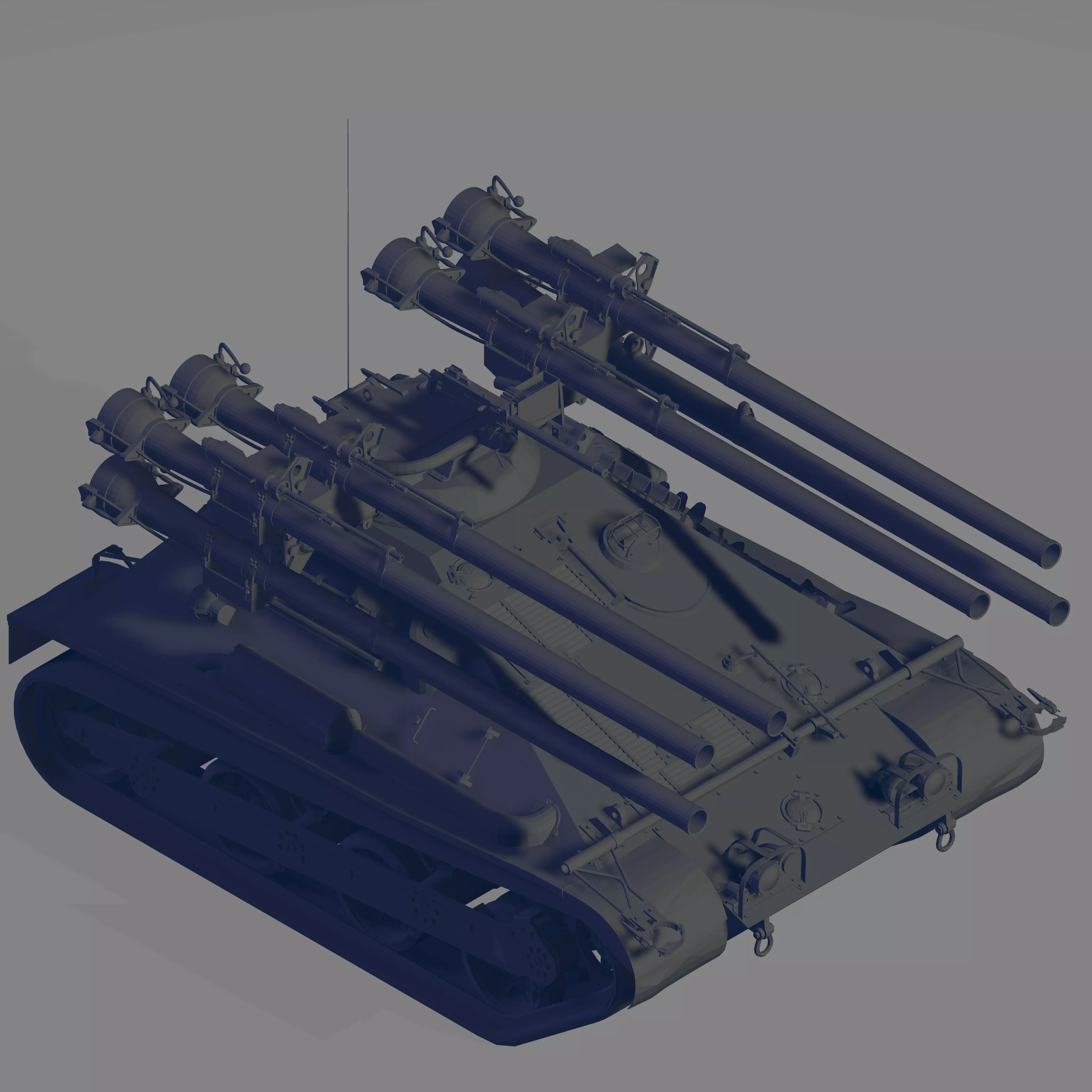 M50 Tank 3D model_0