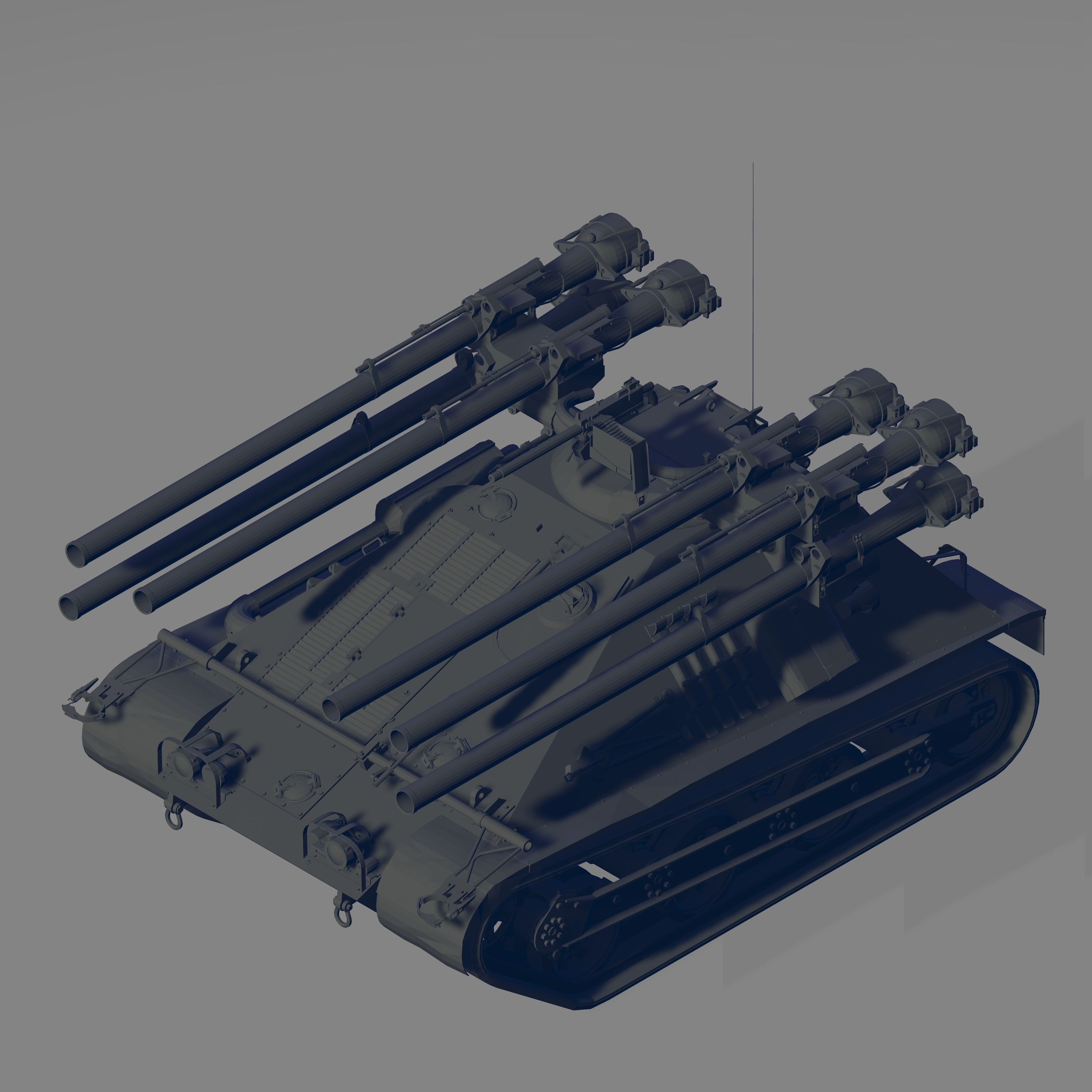 M50 Tank 3D model_1