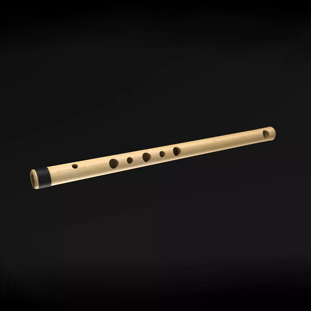 Wooden Flute Low-poly 3D model