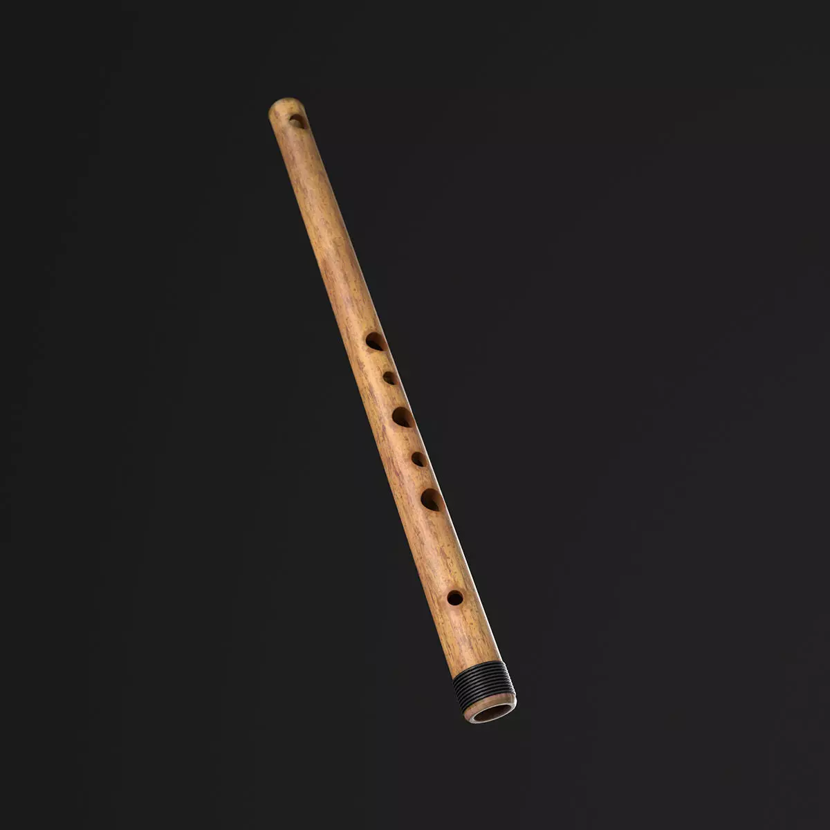 Flute Low-poly 3D model_0