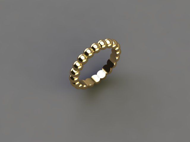 sphere ring 3D print model_1