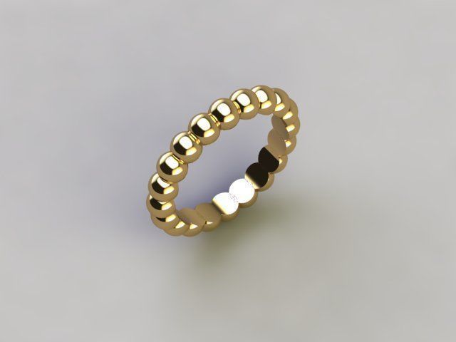 sphere ring 3D print model_2