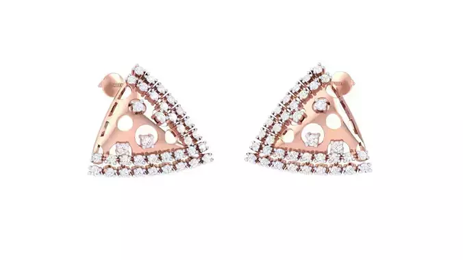 Women diamond studs Earrings 3dm renders 3D print model Women diamond studs Earrings 3dm renders 3D print model