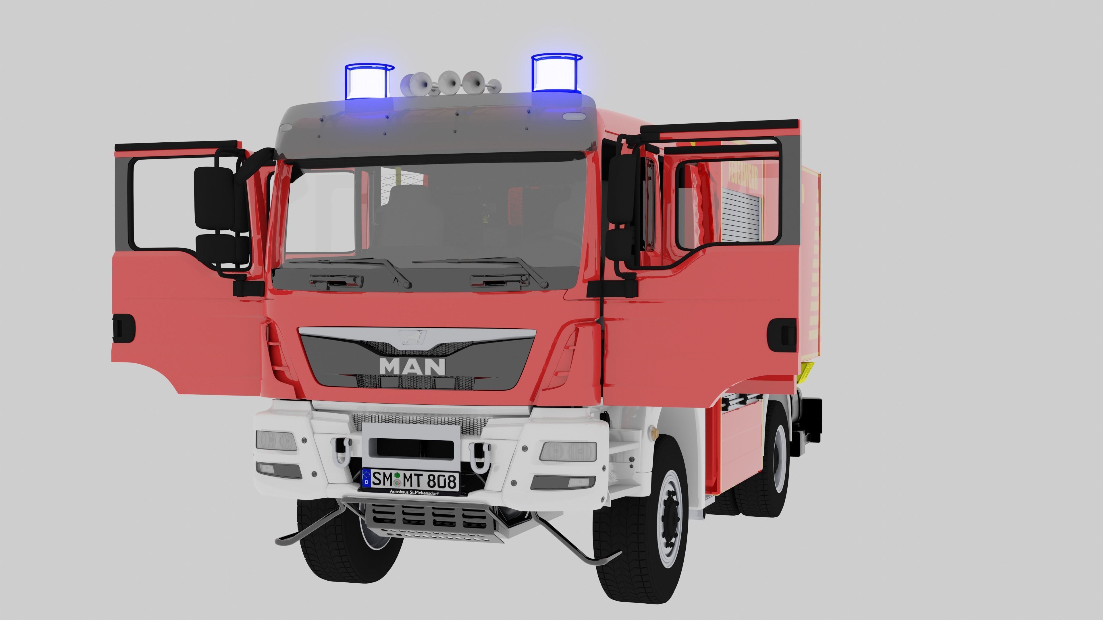 MAN TGM 4x4 Crew Cab  Feuerwehr 3D model_3
