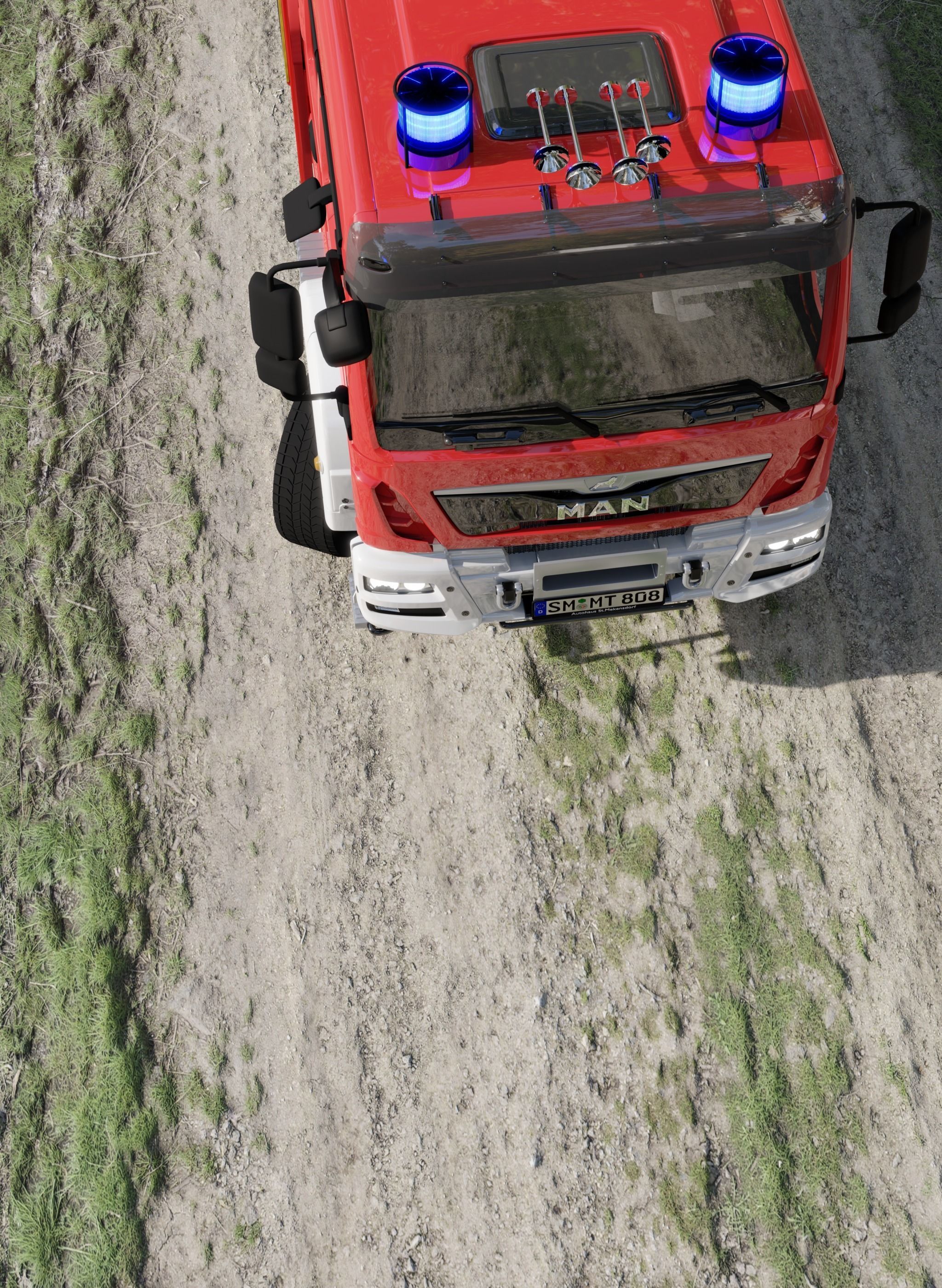 MAN TGM 4x4 Crew Cab  Feuerwehr 3D model_2