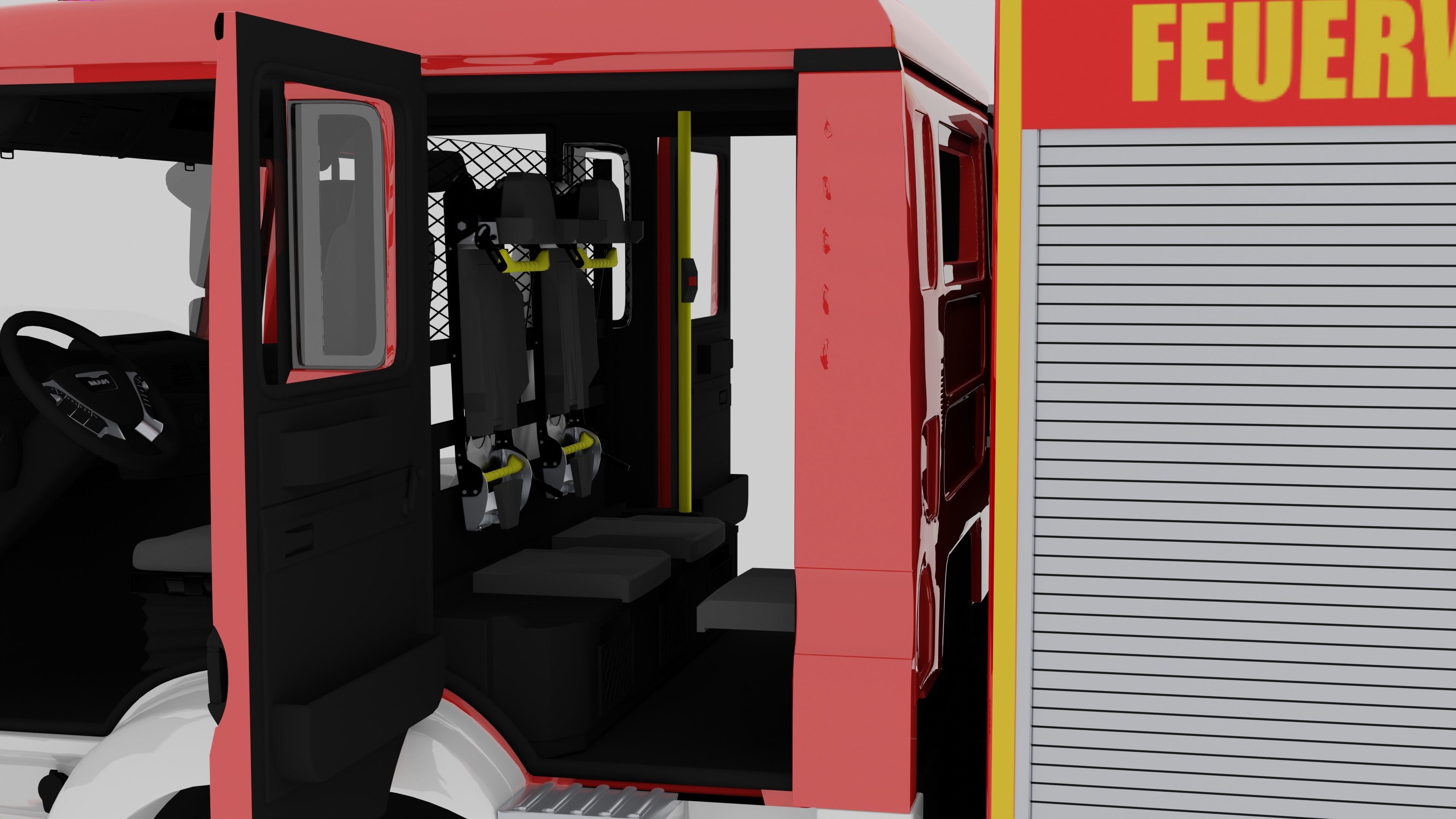 MAN TGM 4x4 Crew Cab  Feuerwehr 3D model_4