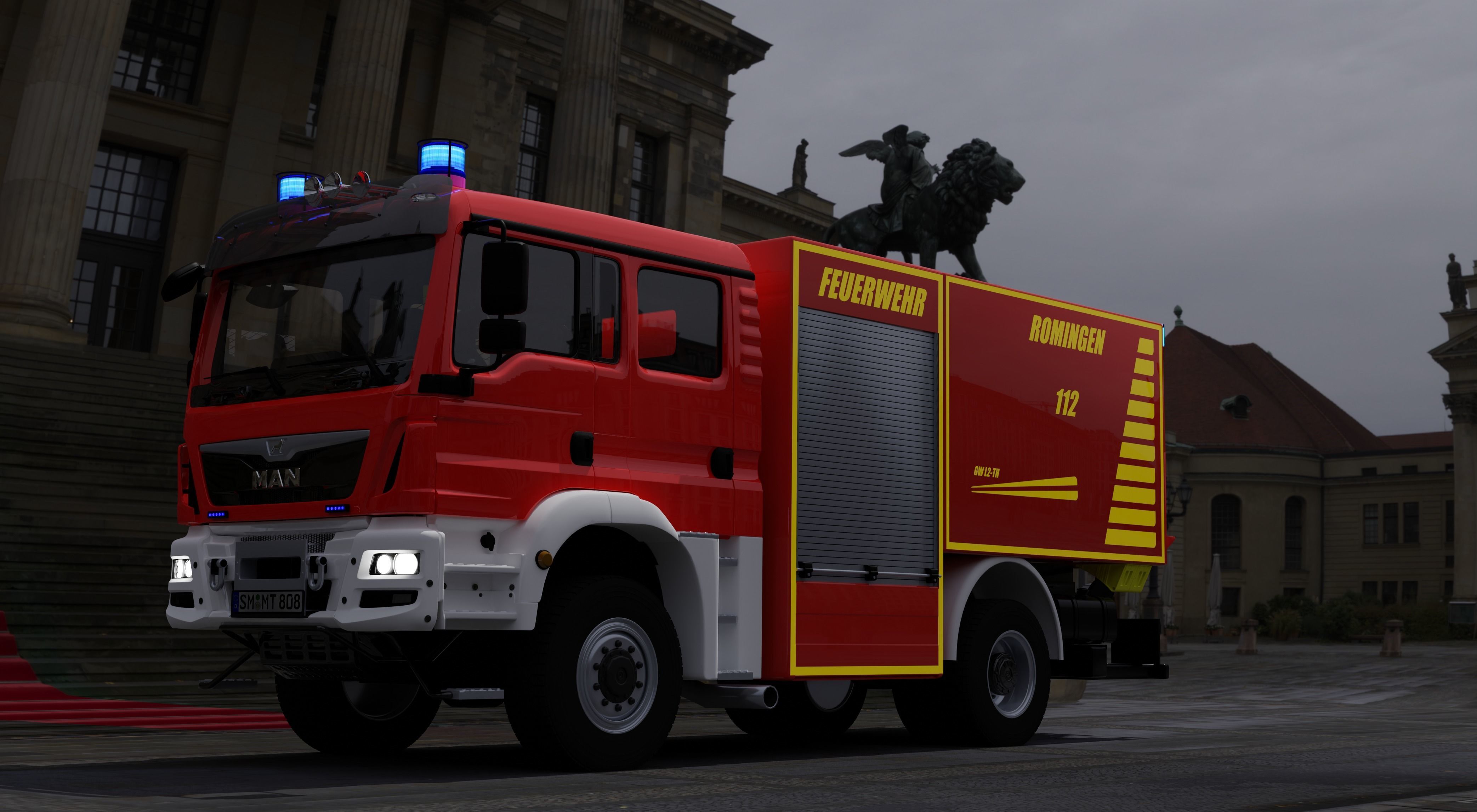 MAN TGM 4x4 Crew Cab  Feuerwehr 3D model_1