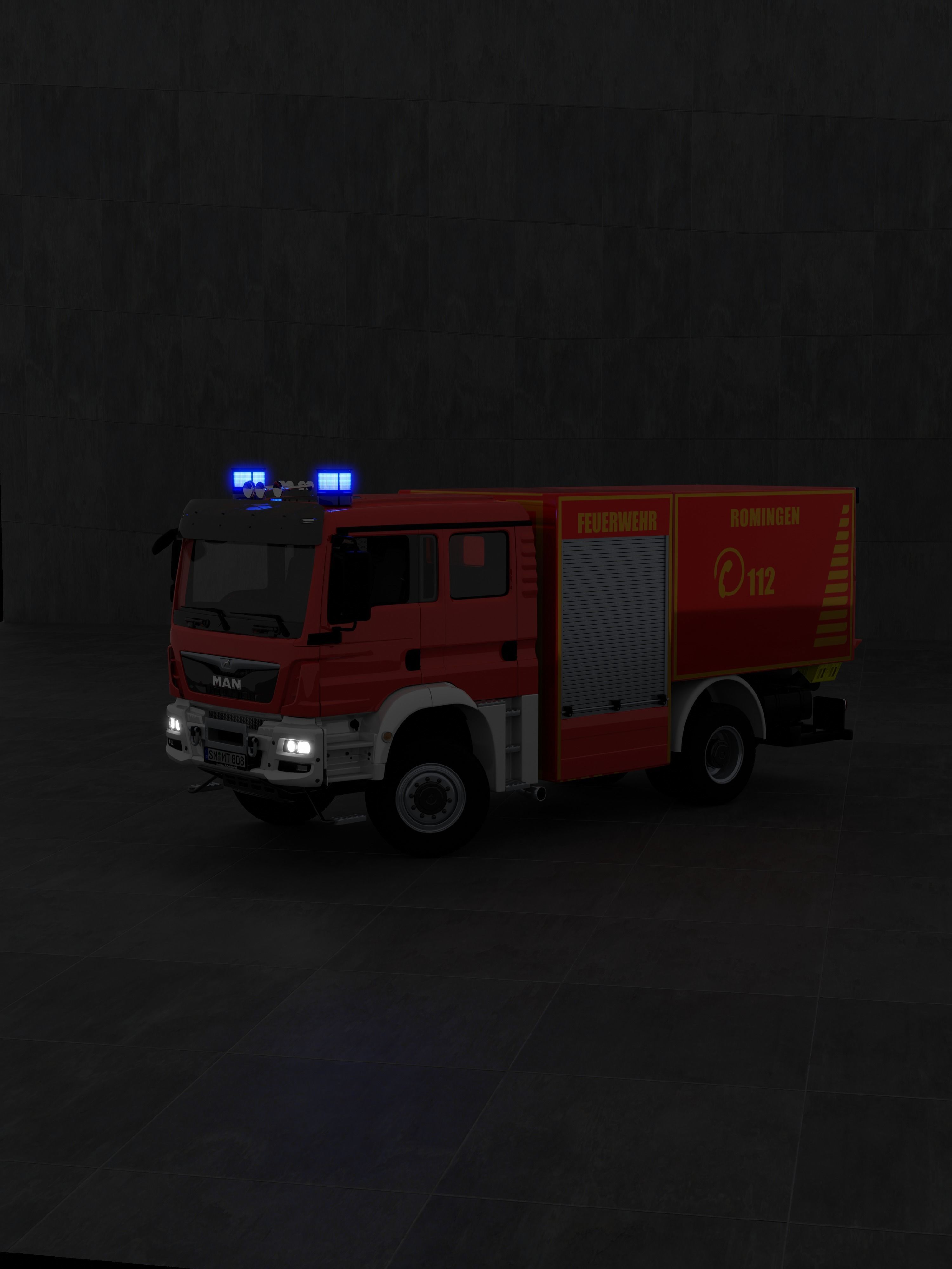 MAN TGM 4x4 Crew Cab  Feuerwehr 3D model_5