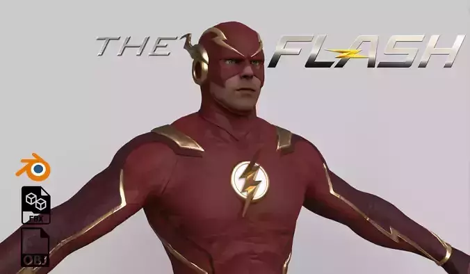 The Flash Rigged 3D Asset - Injustice  3D model