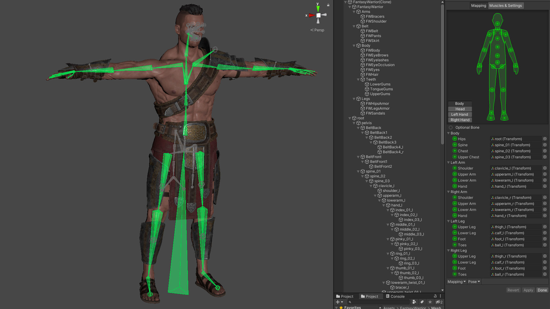 Fantasy Warrior - Game Ready Low-poly 3D model_16