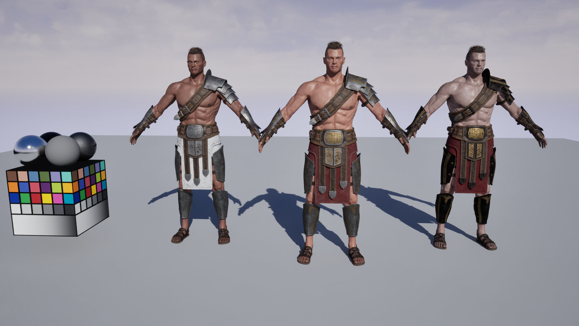 Fantasy Warrior - Game Ready Low-poly 3D model_12