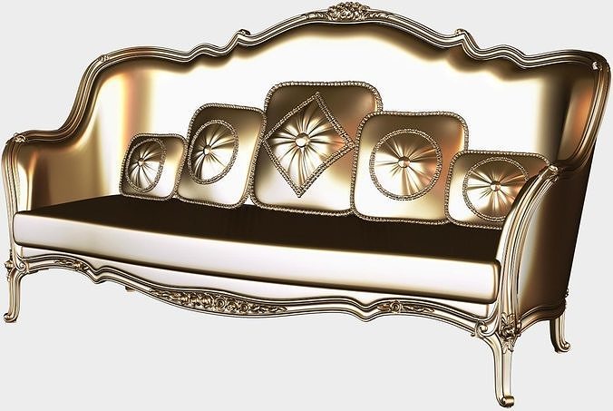 Carved canape for cnc 13 3D model