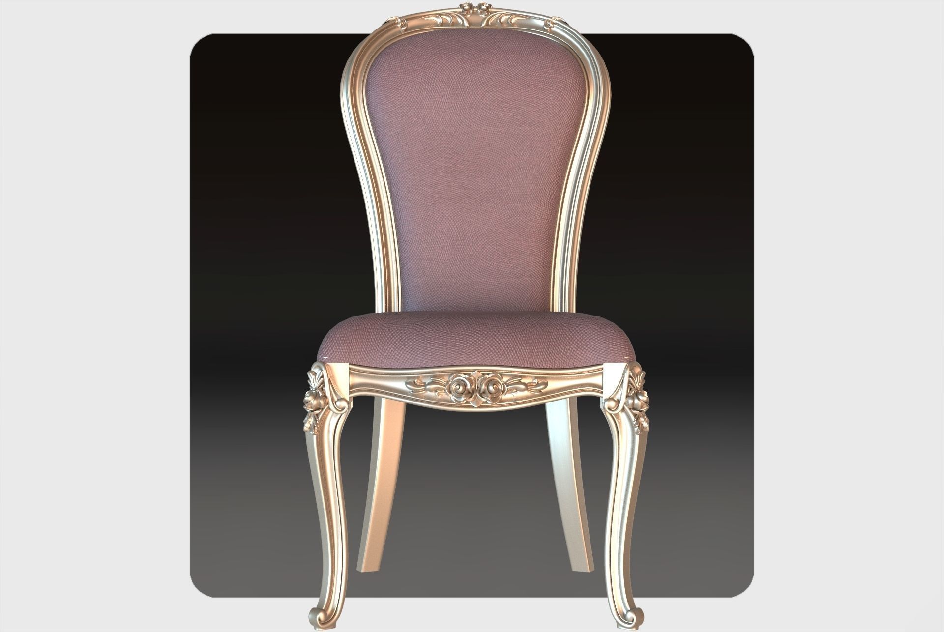 Carved chair for cnc 13 3D model_3