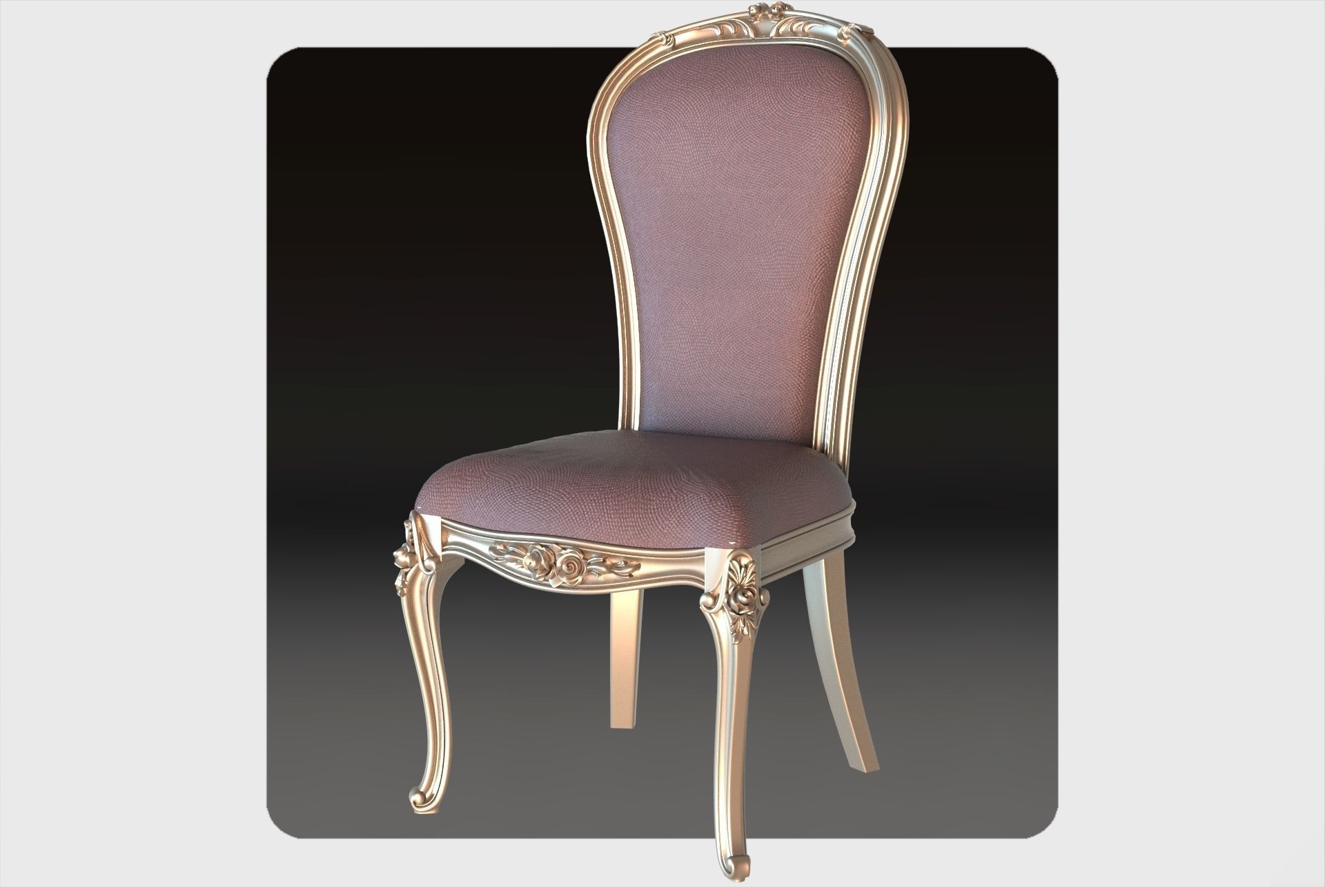 Carved chair for cnc 13 3D model_2