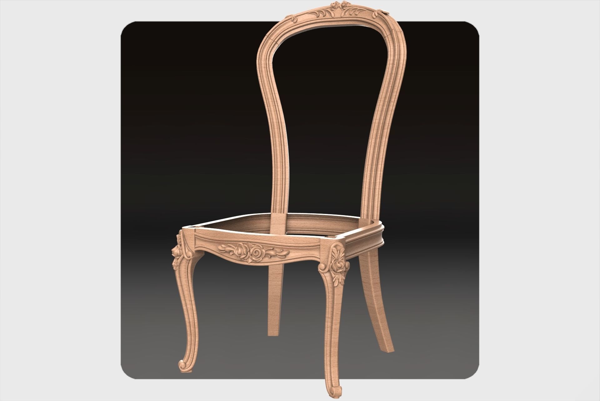 Carved chair for cnc 13 3D model_1